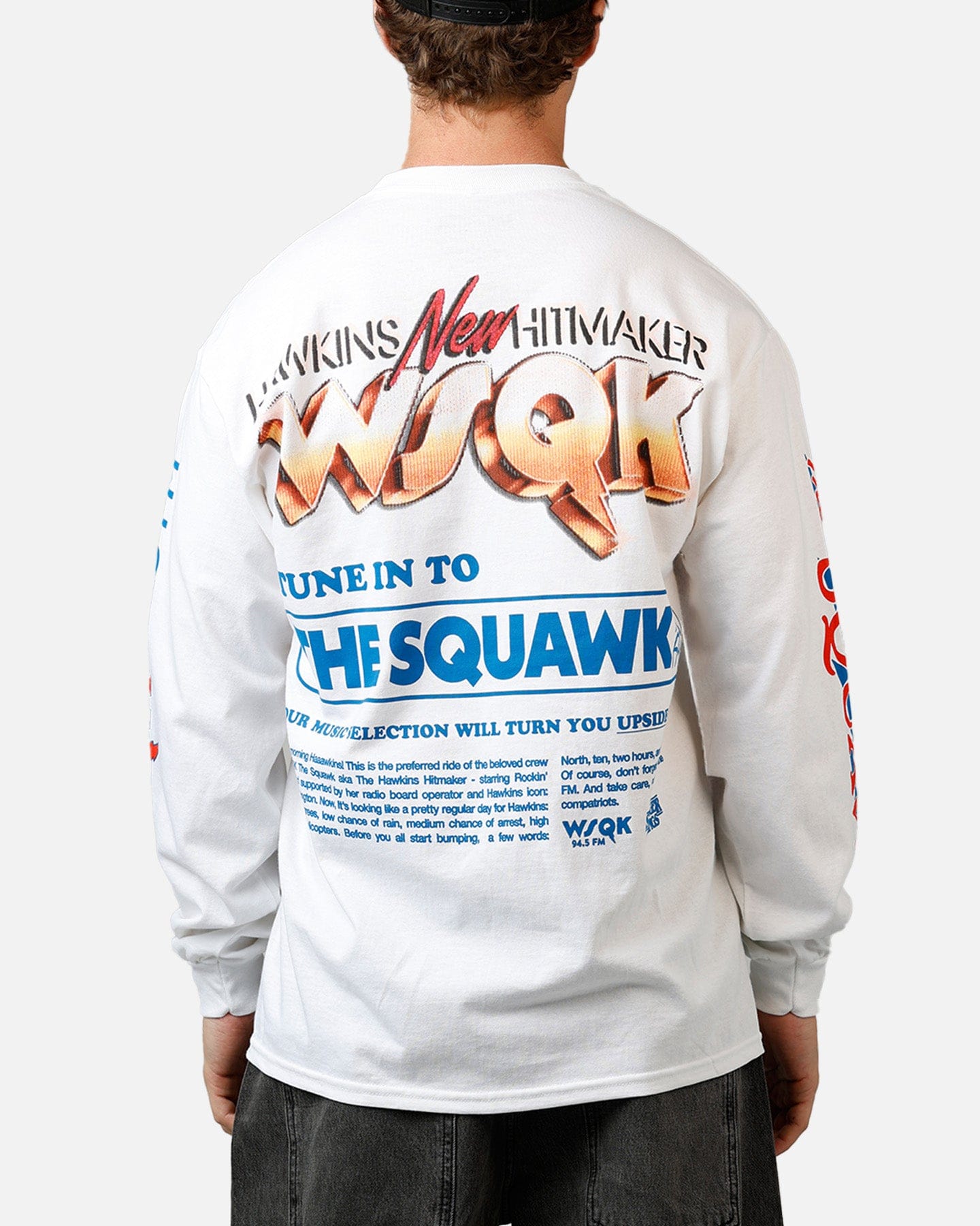 73studio x Stranger Things The Squawk Long Sleeve T - Shirt White