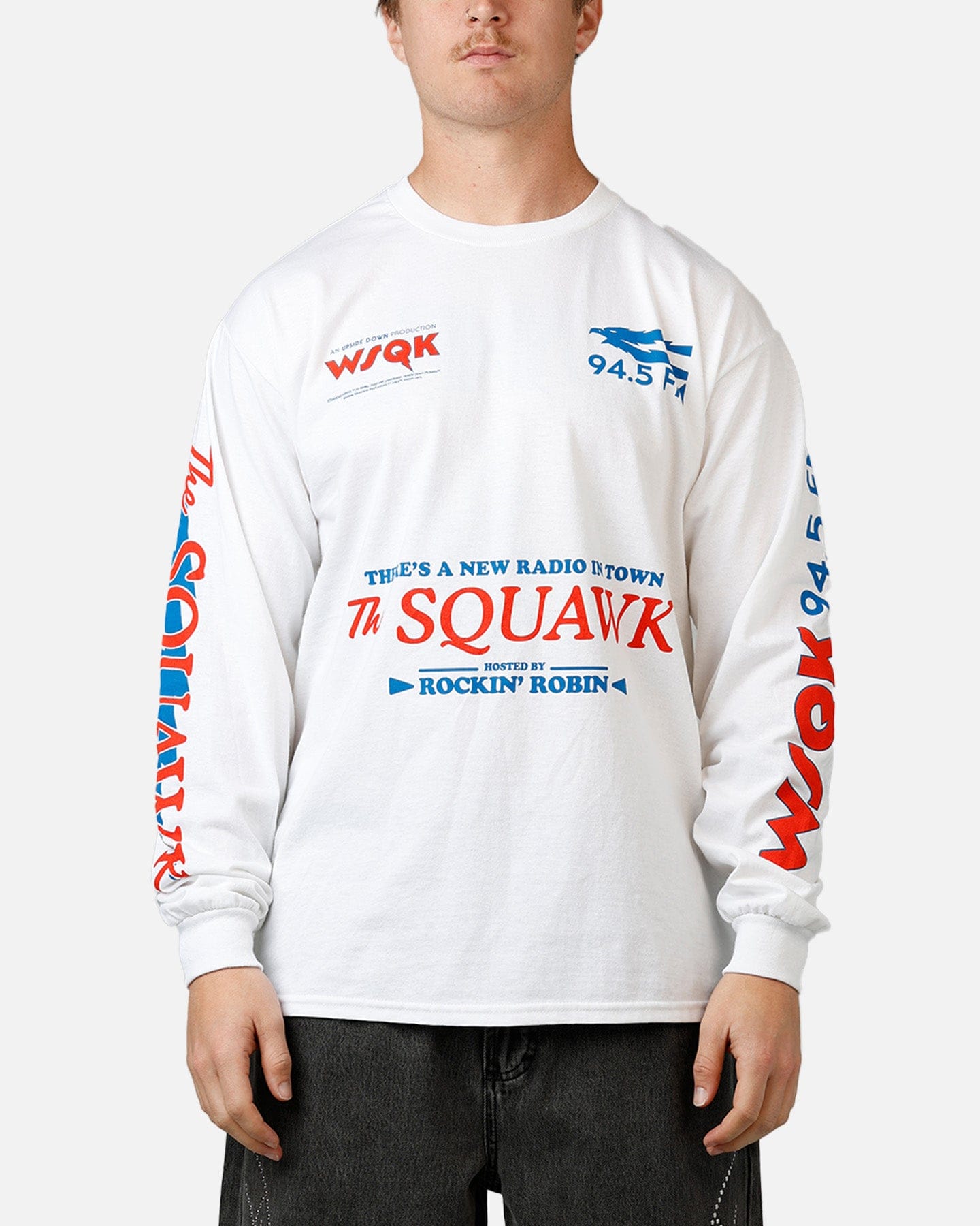 73studio x Stranger Things The Squawk Long Sleeve T - Shirt White