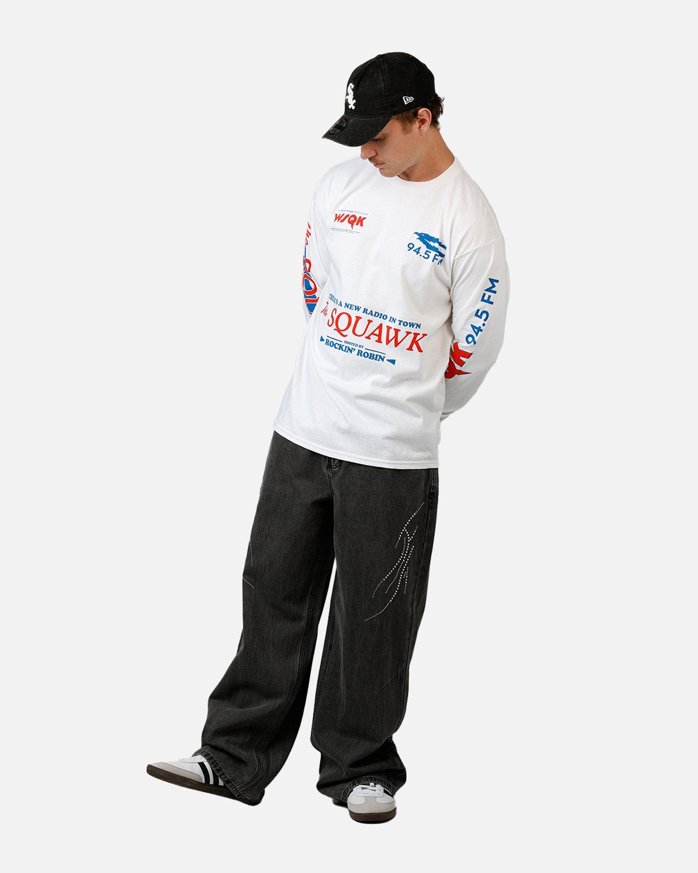 73studio x Stranger Things The Squawk Long Sleeve T - Shirt White