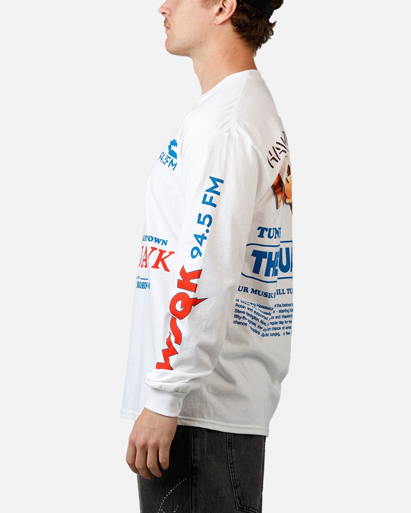 73studio x Stranger Things The Squawk Long Sleeve T - Shirt White