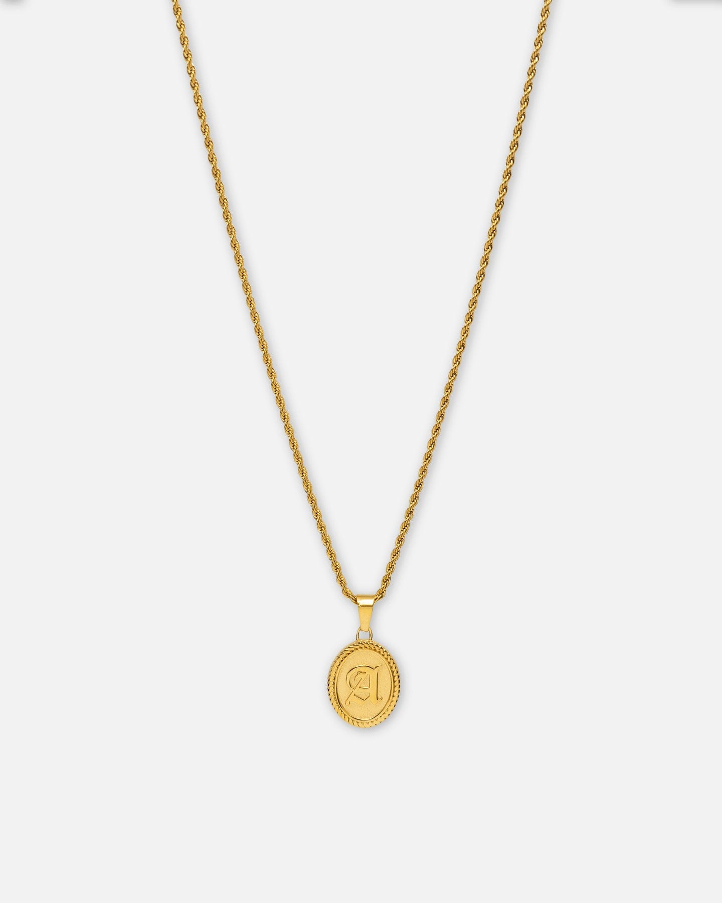 NXS Vintage Letter Necklace Gold