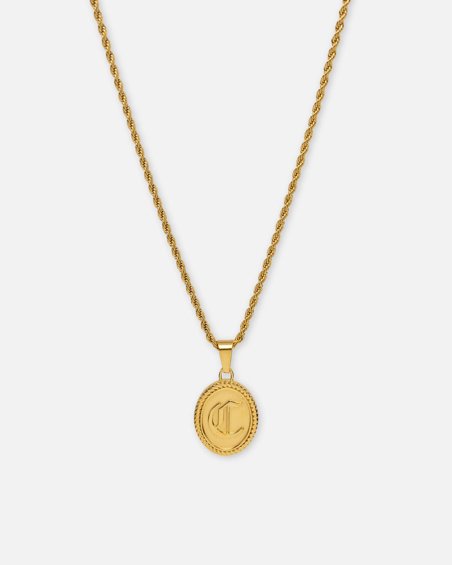 NXS Vintage Letter Necklace Gold
