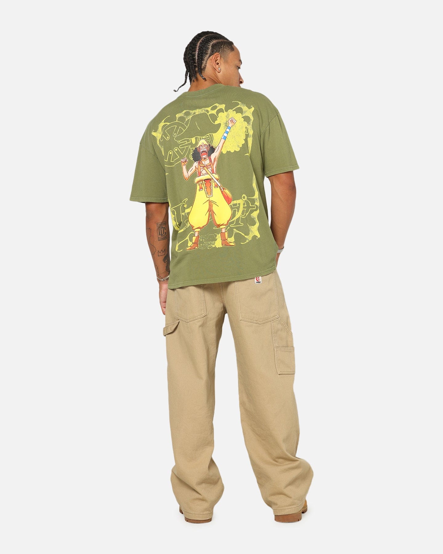 73studio x One Piece Usopp Vintage T - Shirt Military Green