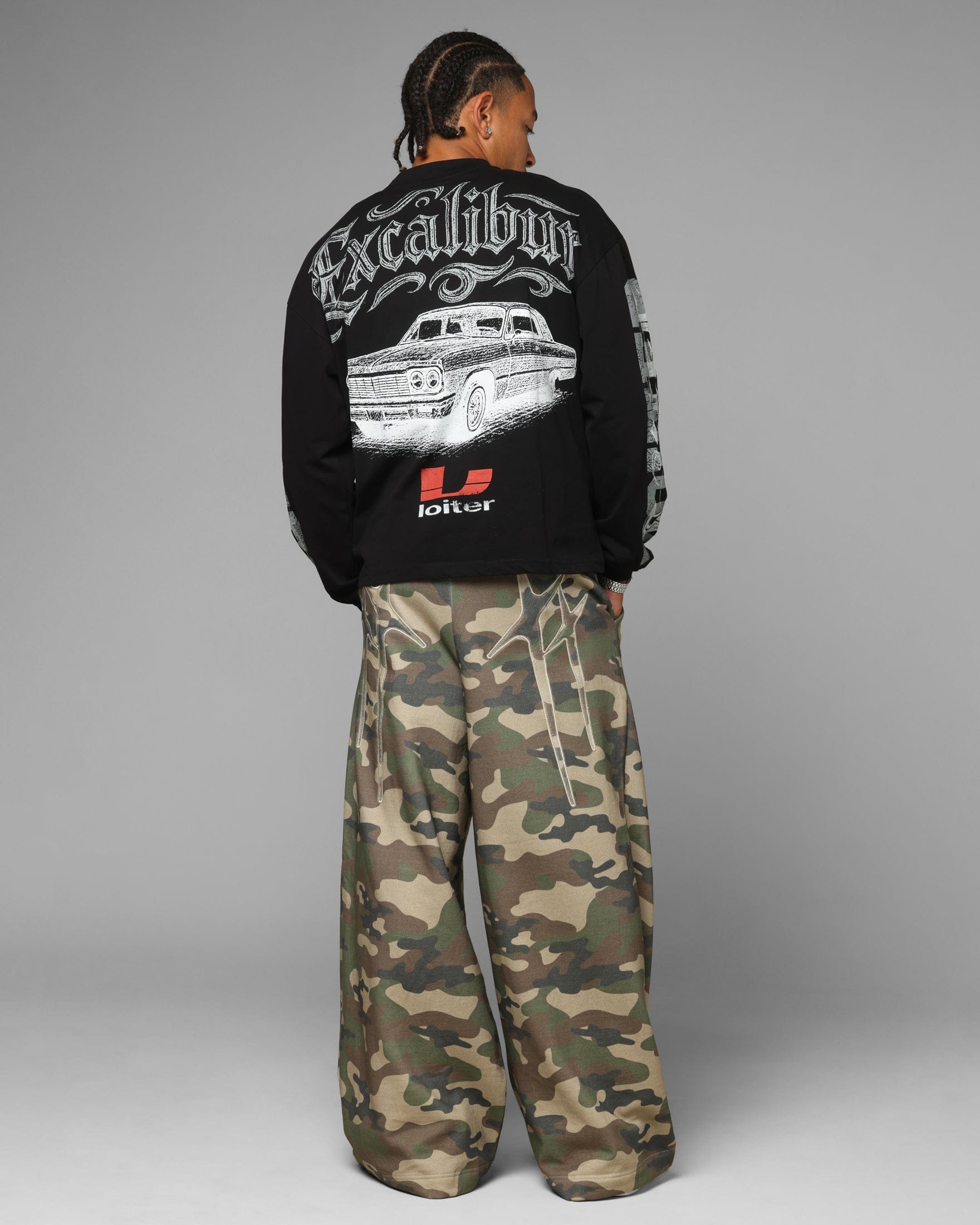 Loiter Low Rider Long Sleeve T - Shirt Black