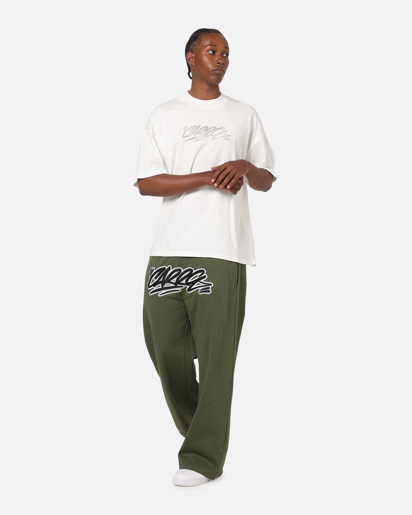 Carre Cross Stitch T - Shirt Off White