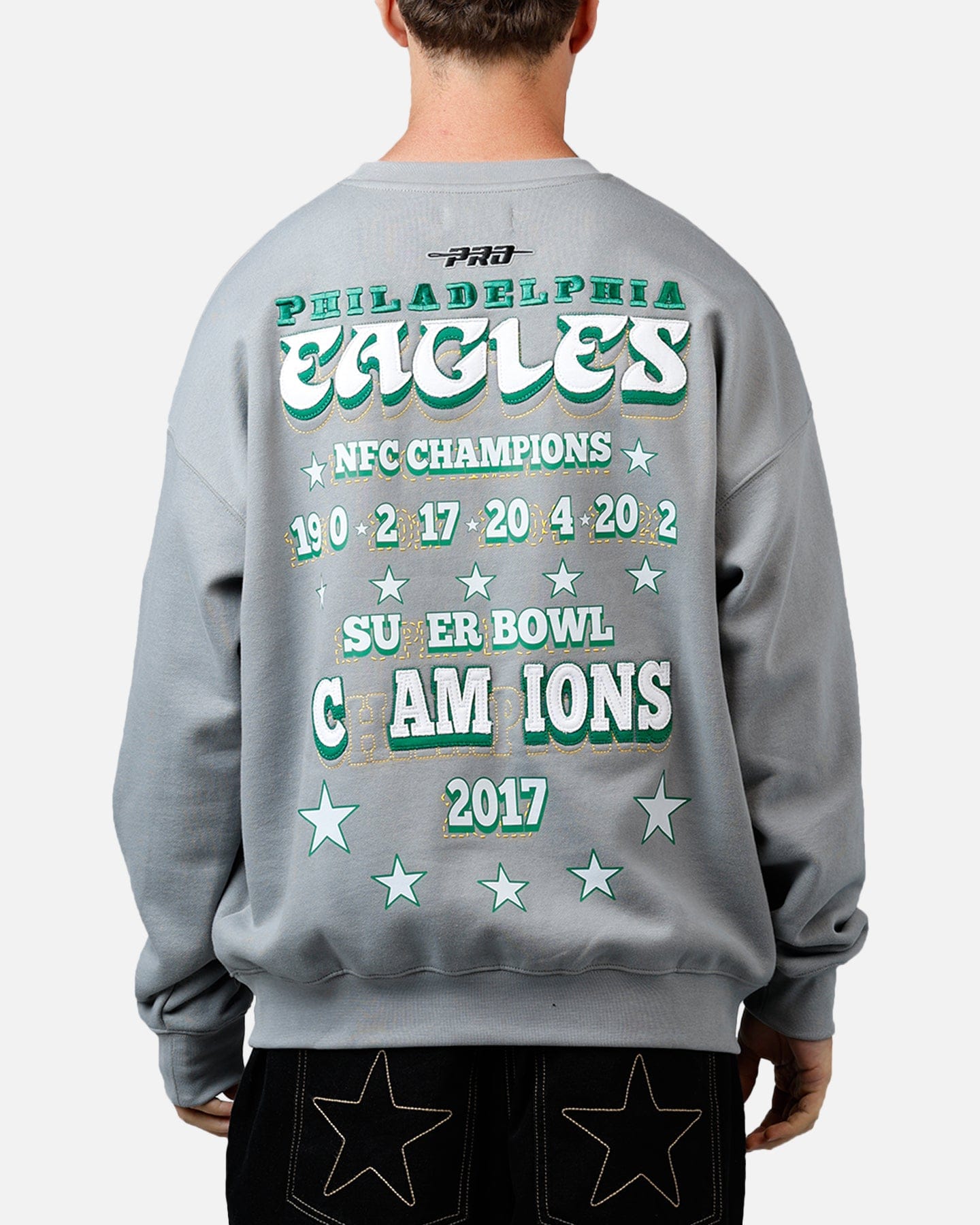 PRO Standard Philadelphia Eagles Kickoff Crewneck Grey