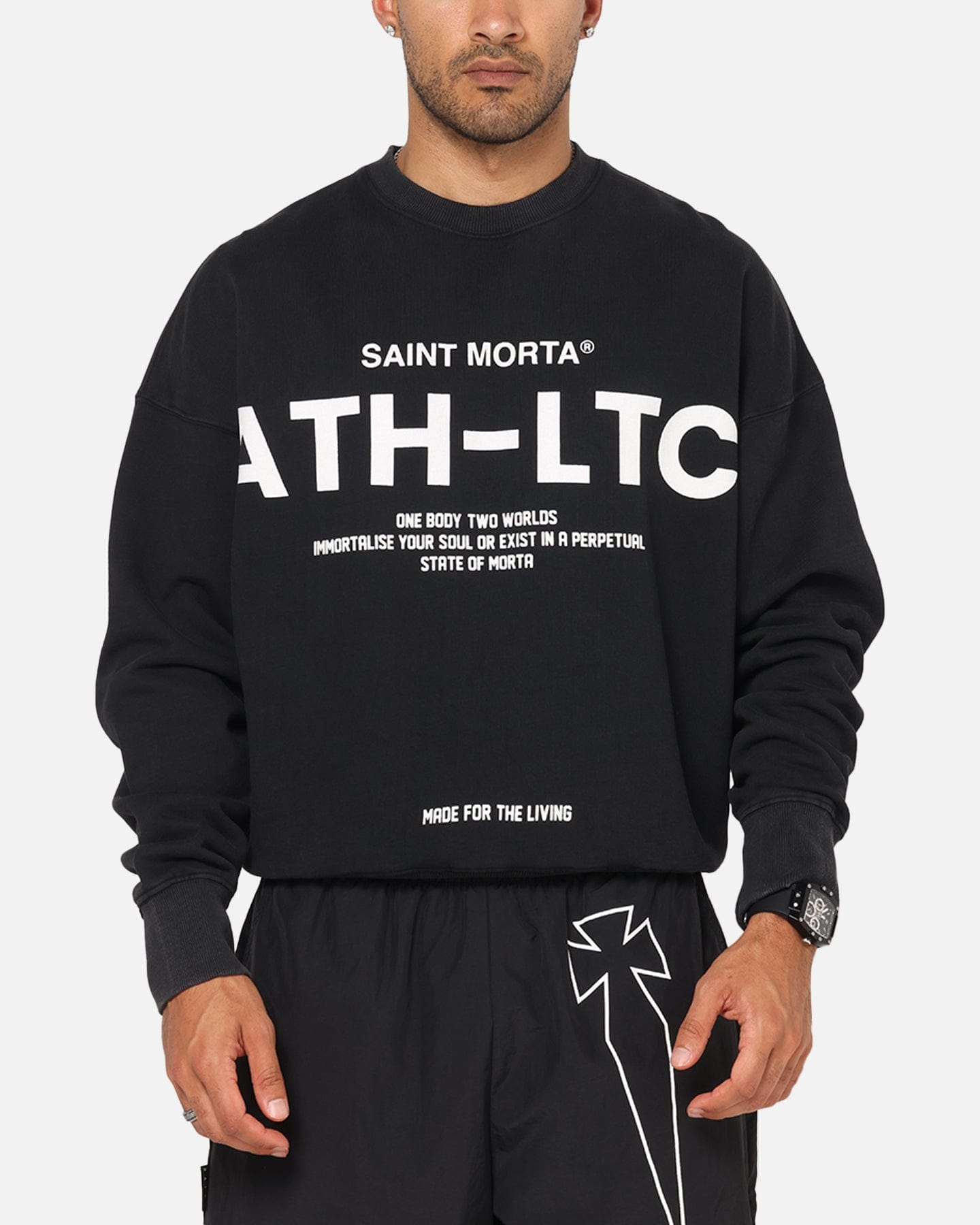 Saint Morta Athltc Crewneck Black