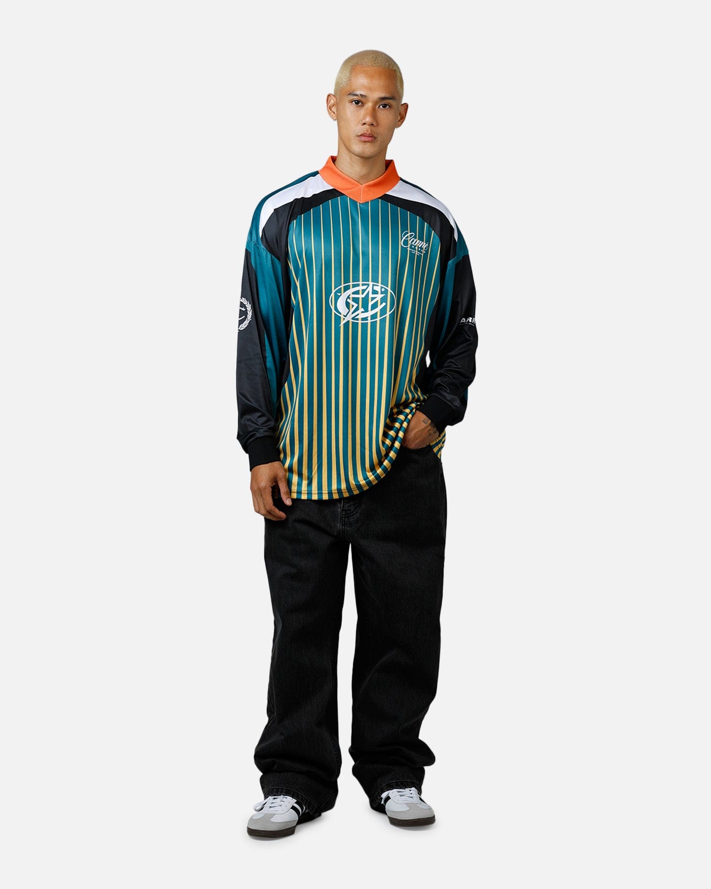 Carre All Star Football Long Sleeve T - Shirt Multi/Green