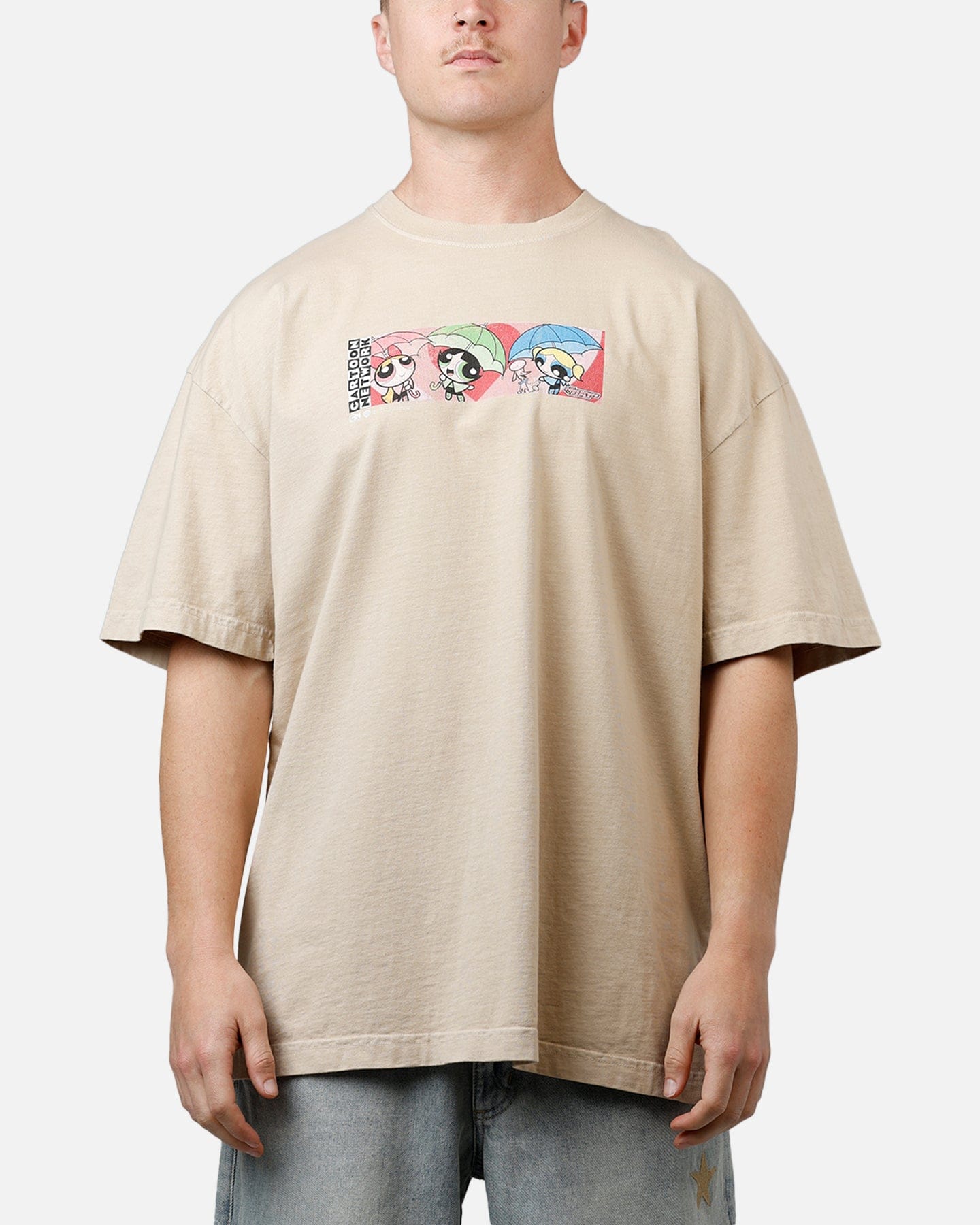 73studio x Cartoon Network The Powerpuff Girls Grail Vintage T - Shirt Stone