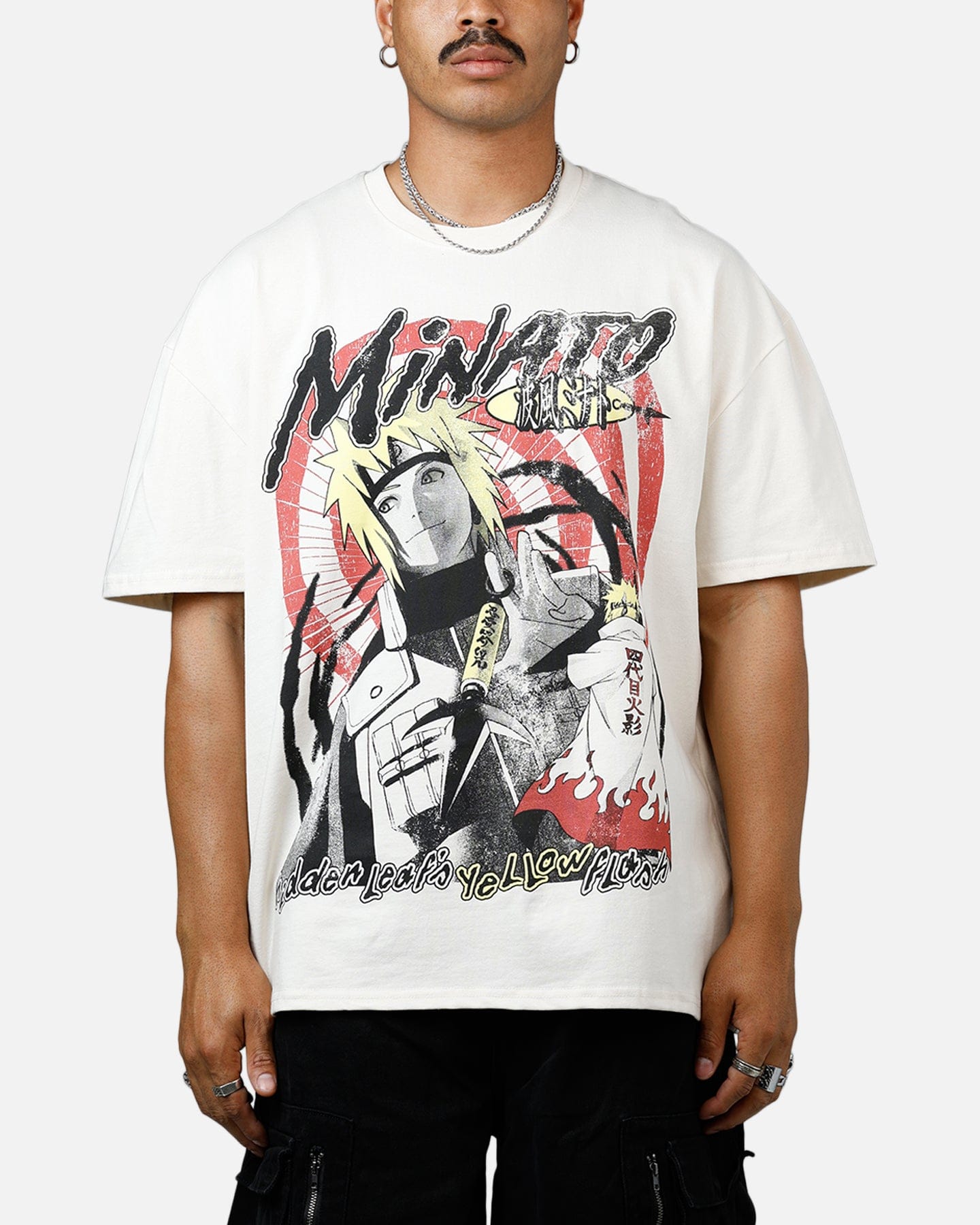 73studio x Naruto Minato Namikaze Heavyweight T - Shirt Off White