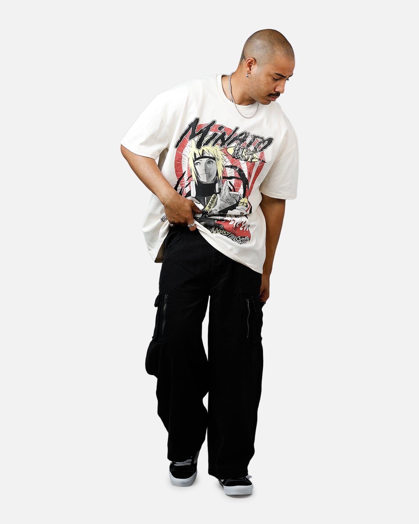73studio x Naruto Minato Namikaze Heavyweight T - Shirt Off White