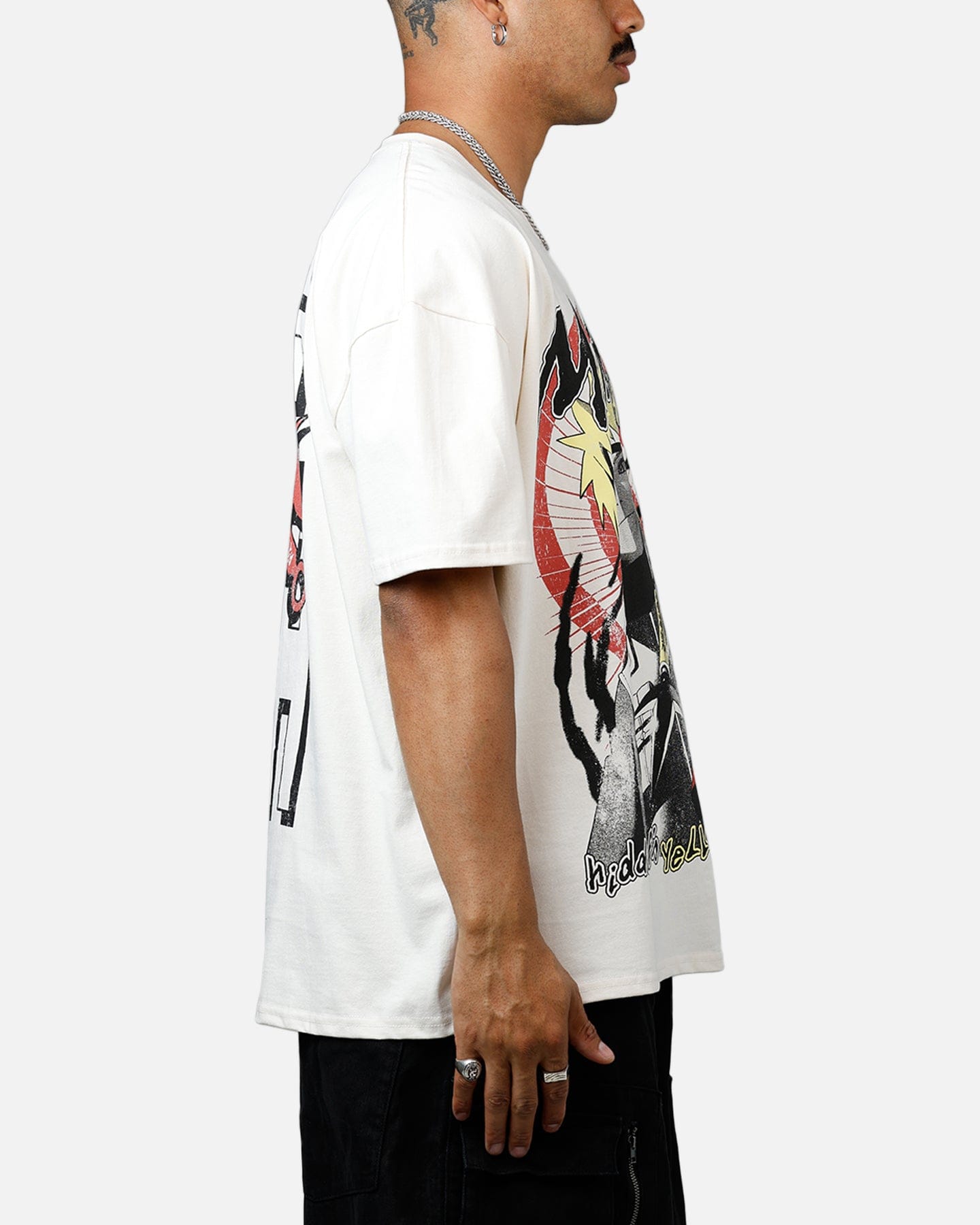 73studio x Naruto Minato Namikaze Heavyweight T - Shirt Off White