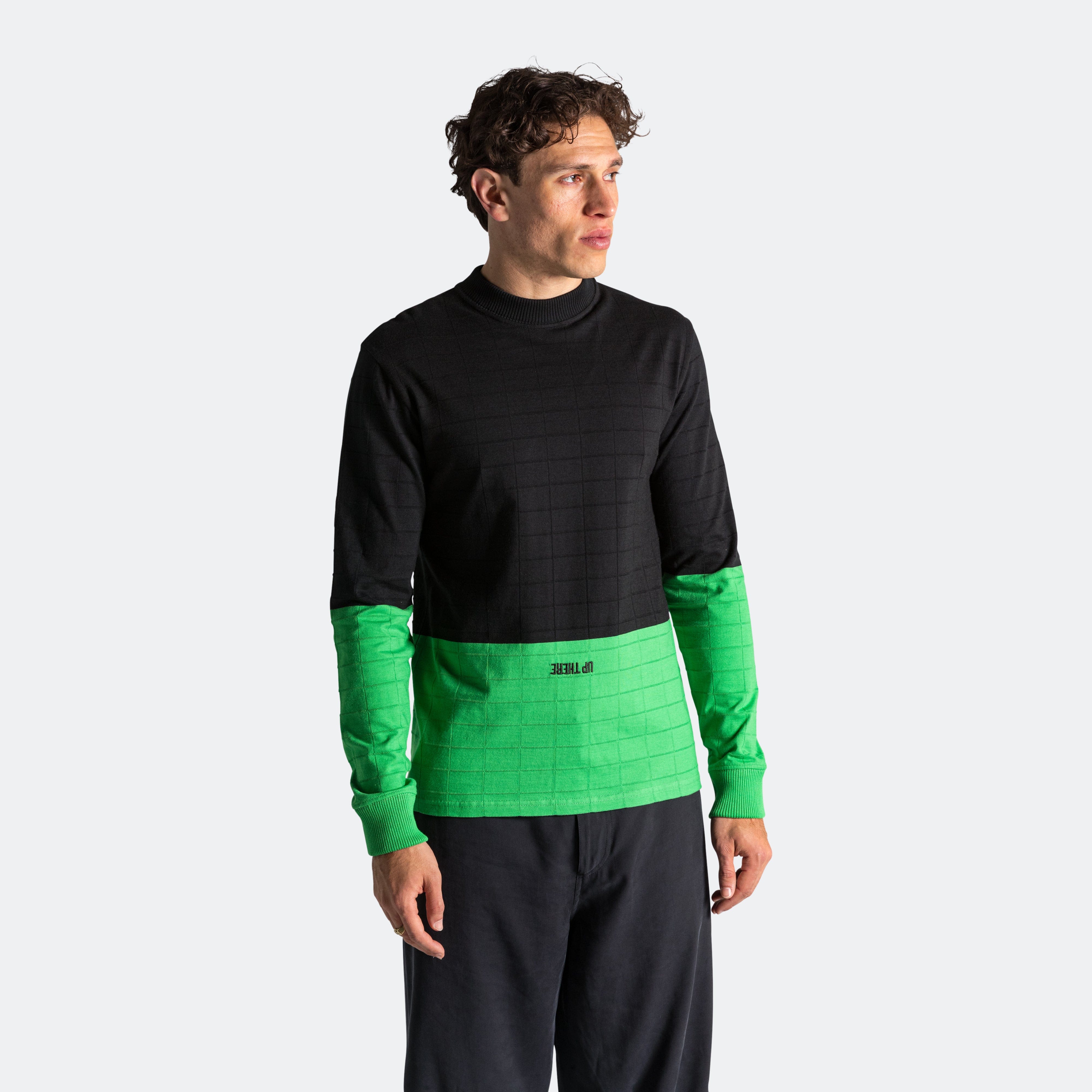 Armor Lux Crewneck x UP THERE - Black/Fern Green