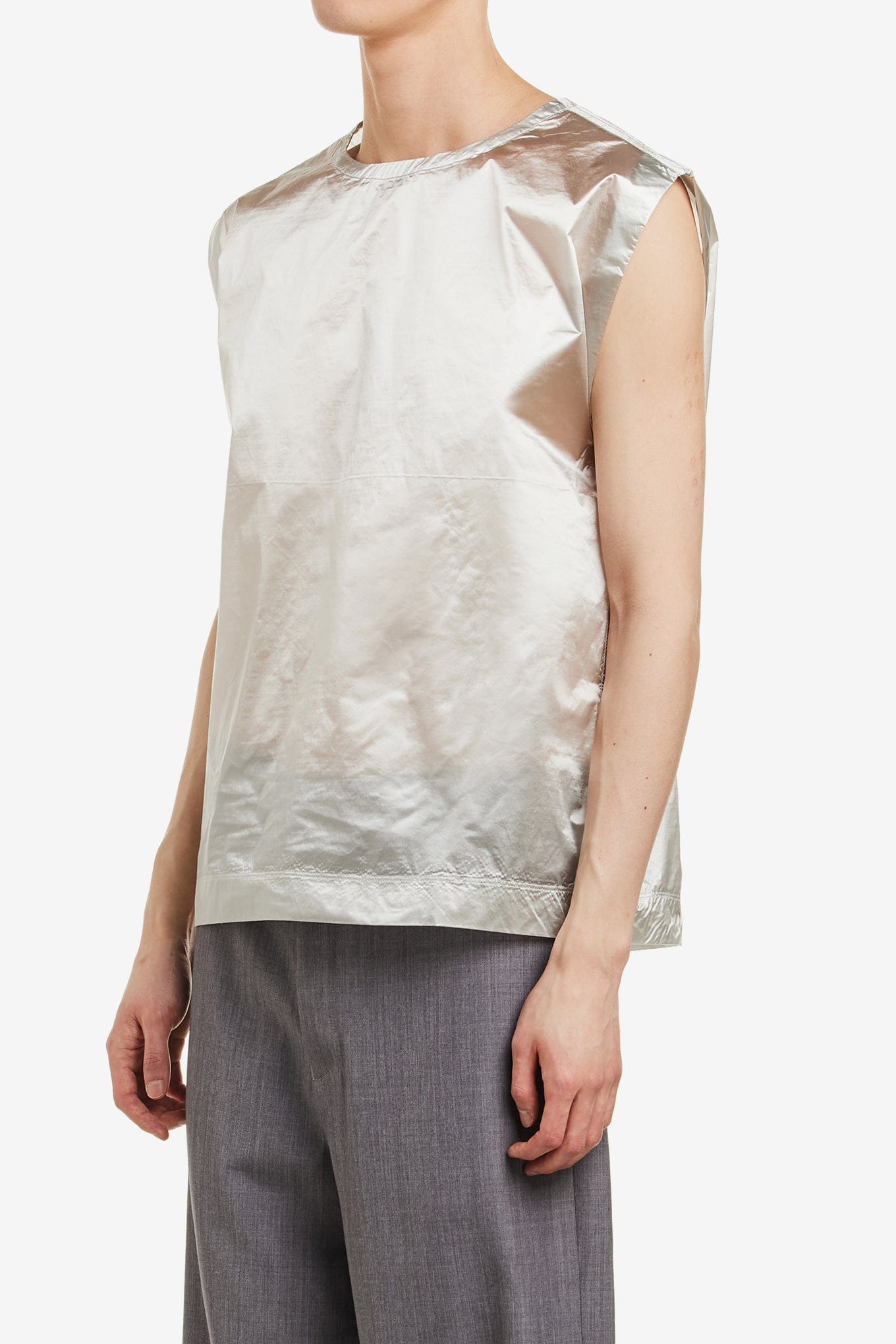 Karmuel YOUNG SILVER SQUARE TANK TOP