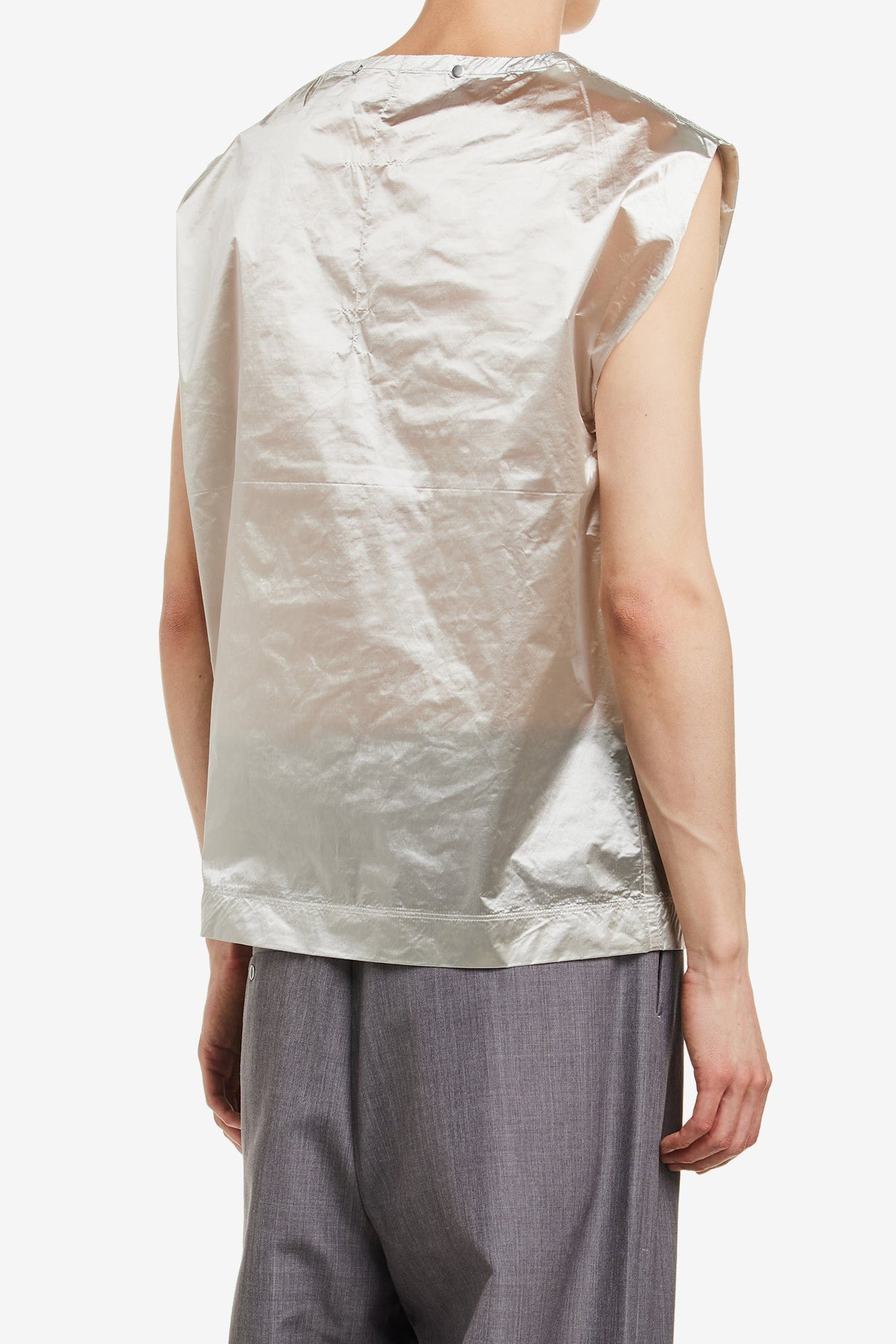 Karmuel YOUNG SILVER SQUARE TANK TOP