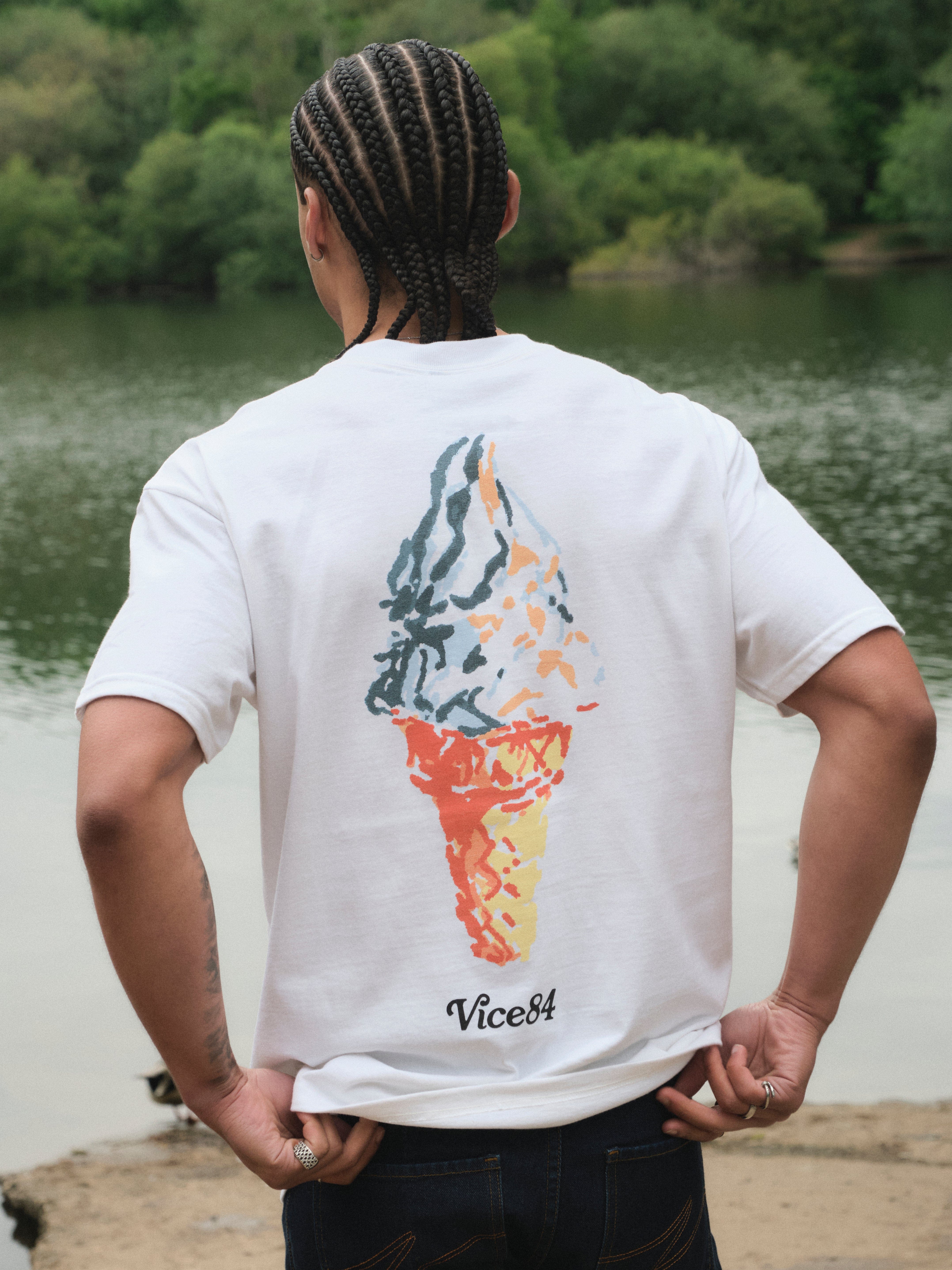 Vice 84 Ice Cream T-Shirt - White