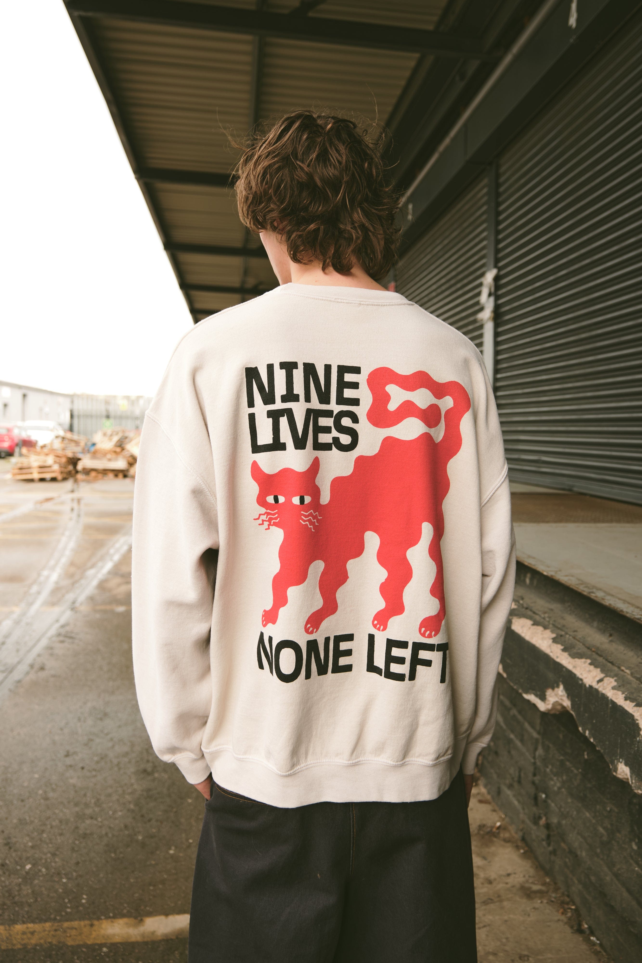 Kbar Design KBAR x UN:IK Nine Lives Vintage Washed Sweater - Cream