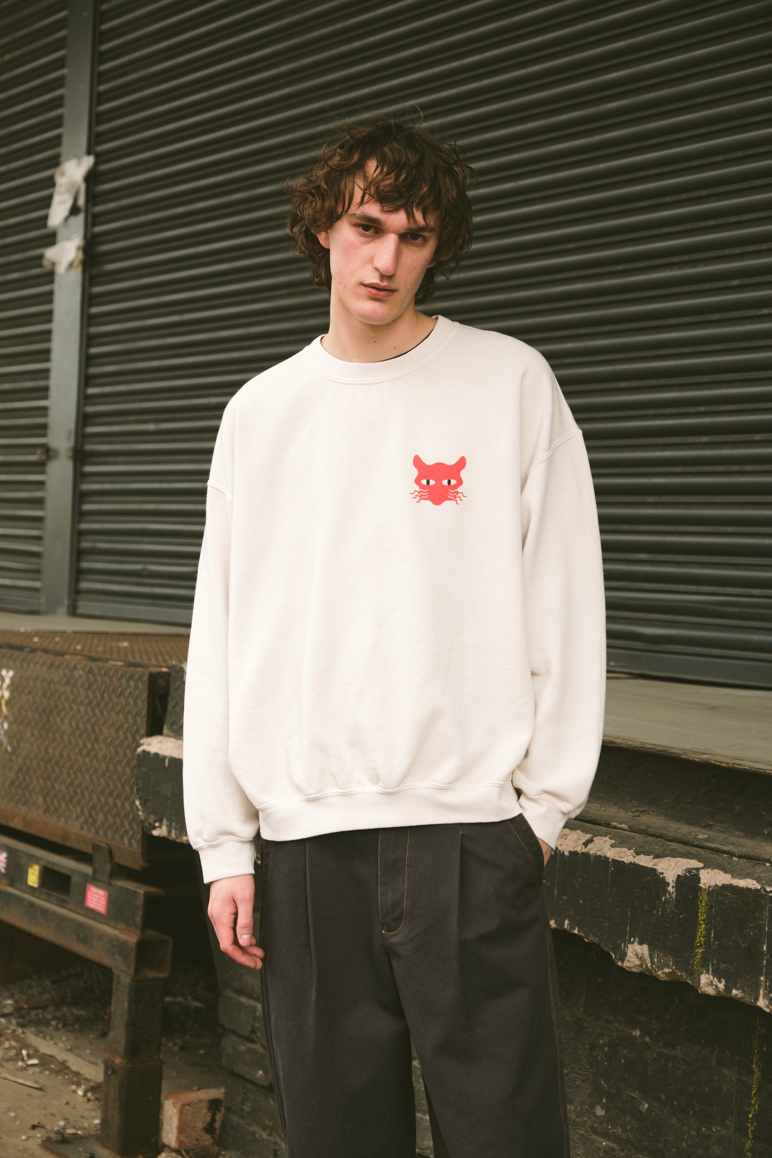 Kbar Design KBAR x UN:IK Nine Lives Vintage Washed Sweater - Cream