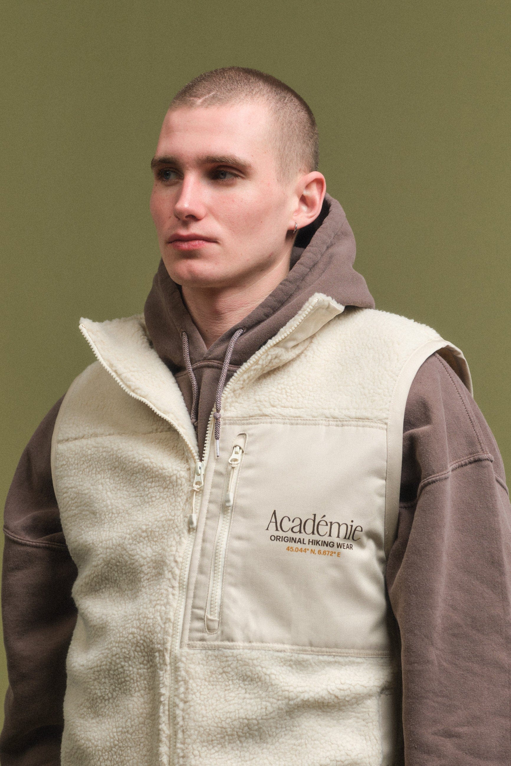Vice 84 Co - Ordinates Sherpa Fleece Gilet - Cream