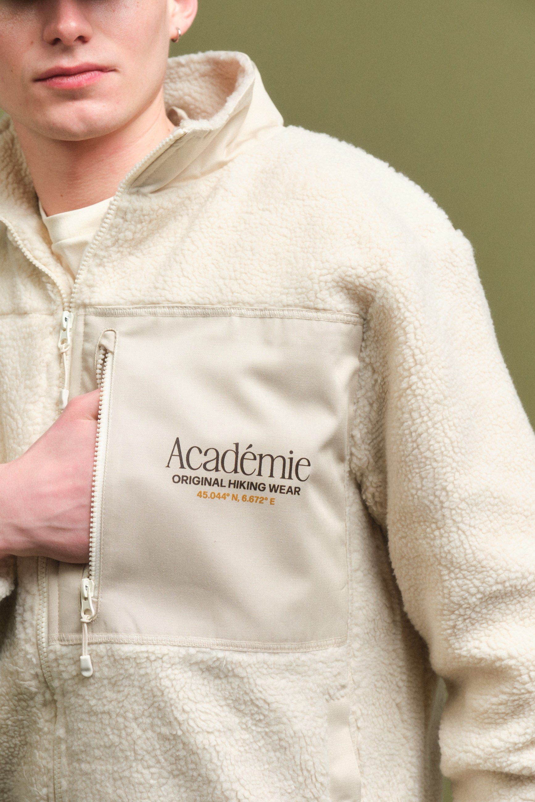 Vice 84 Co - Ordinates Sherpa Zip Fleece - Cream