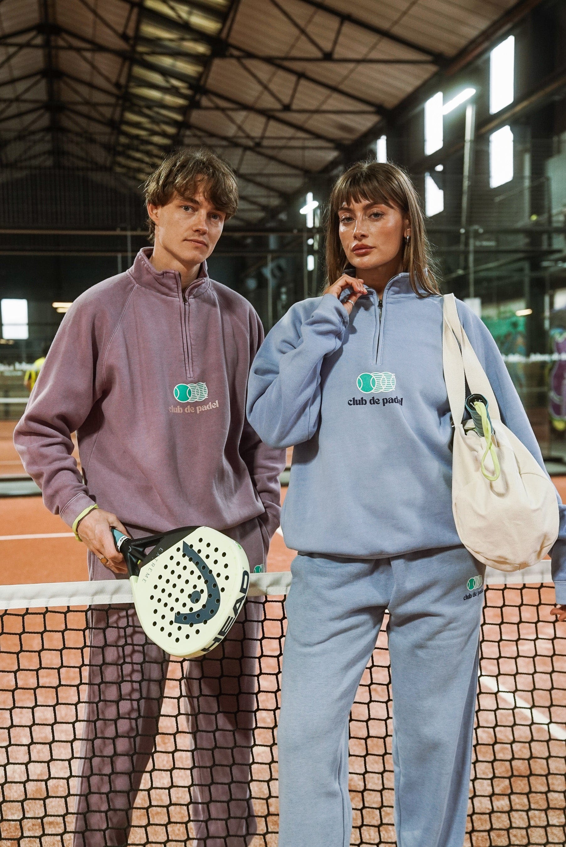 Club de Padel Vibora Vintage Washed 1/4 Zip & Joggers Set - Mauve