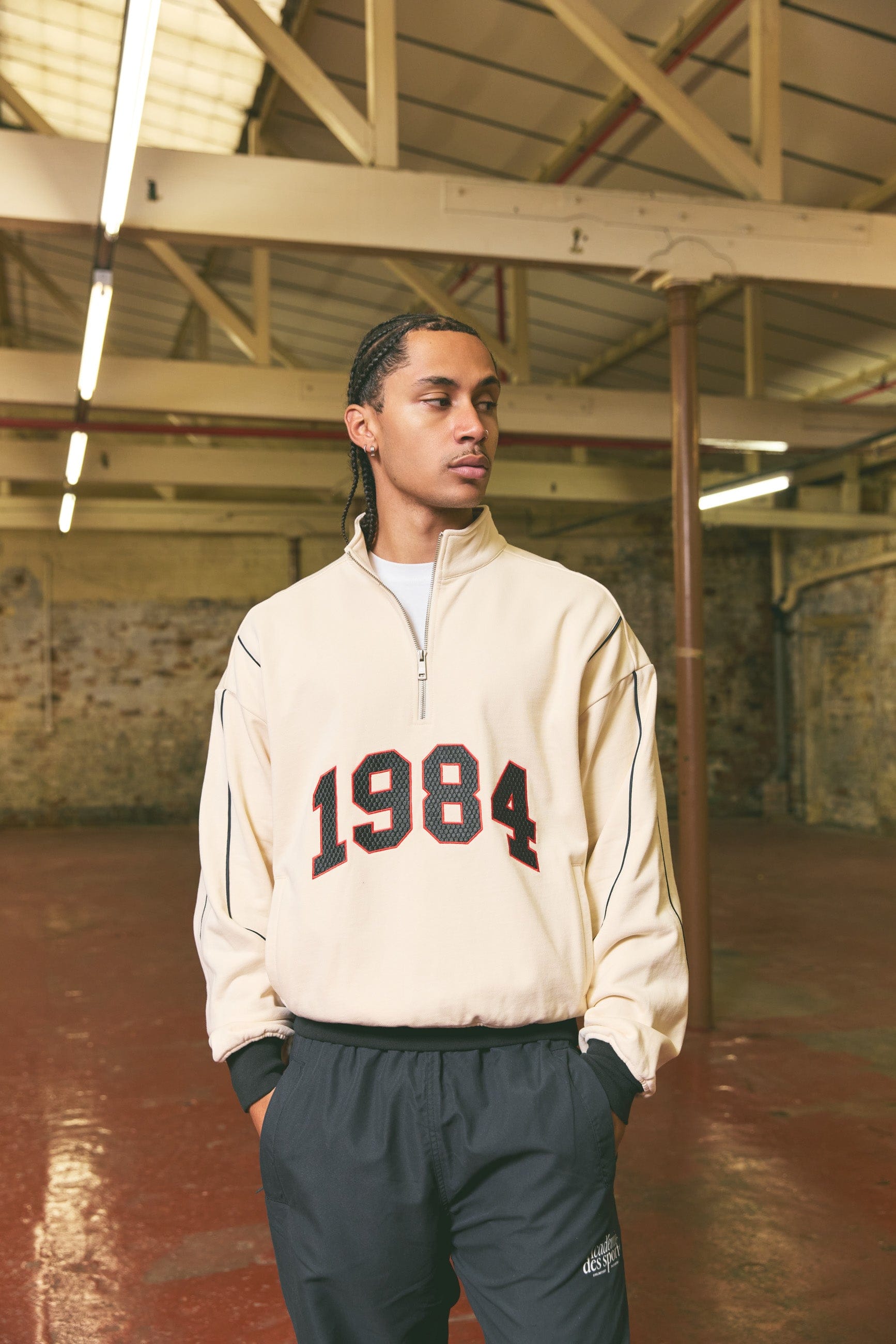 Vice 84 Alumni Heavyweight 1/4 Zip - Cream