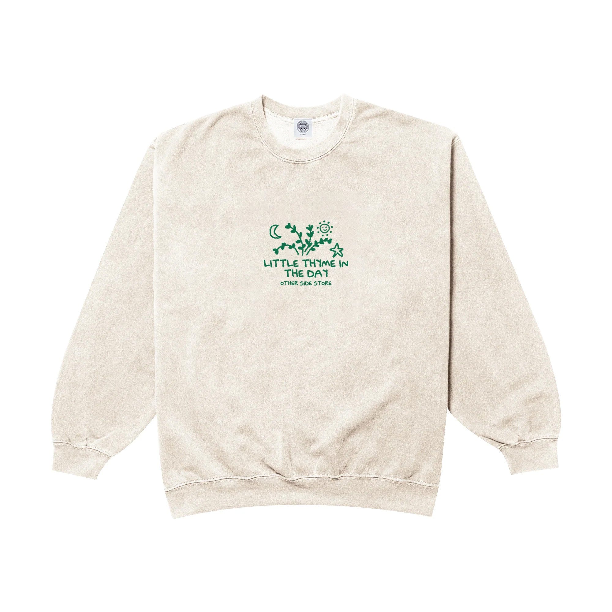 Other Side Store Little Thyme Vintage Washed Sweater - Cream