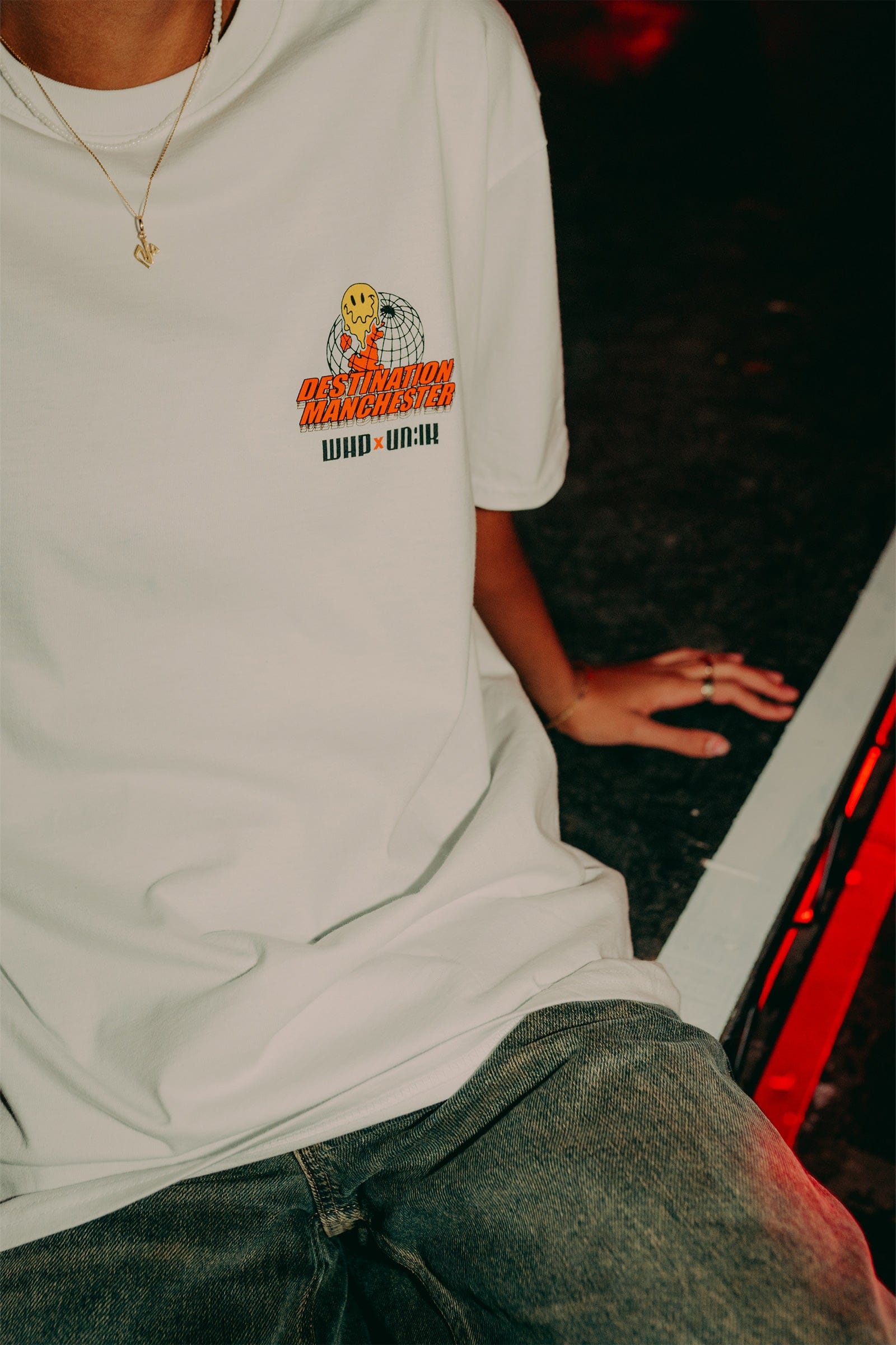 WHP x UN:IK Destination Manchester T-Shirt - White