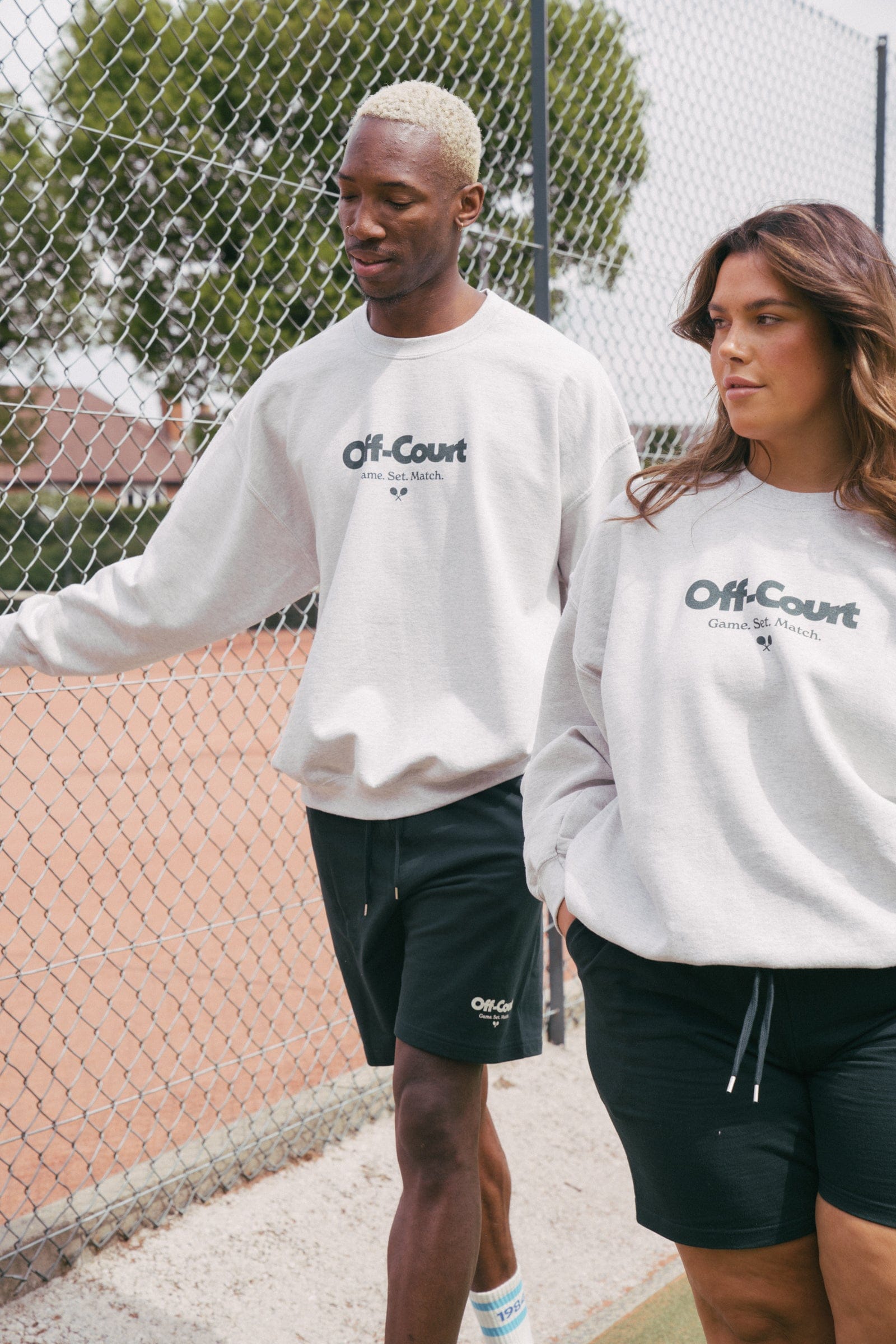Vice 84 Off - Court GSM Vintage Washed Sweater - Cream
