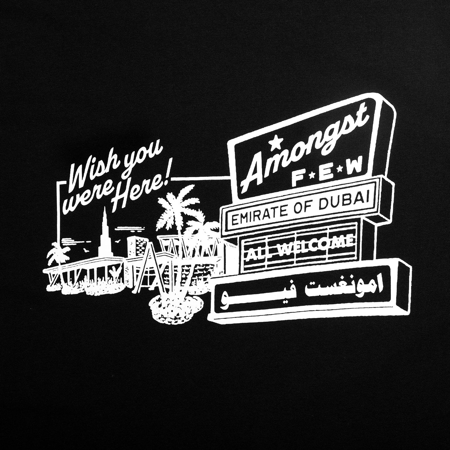 Amongst Few - Wish You Were Here T - Shirt (Black)