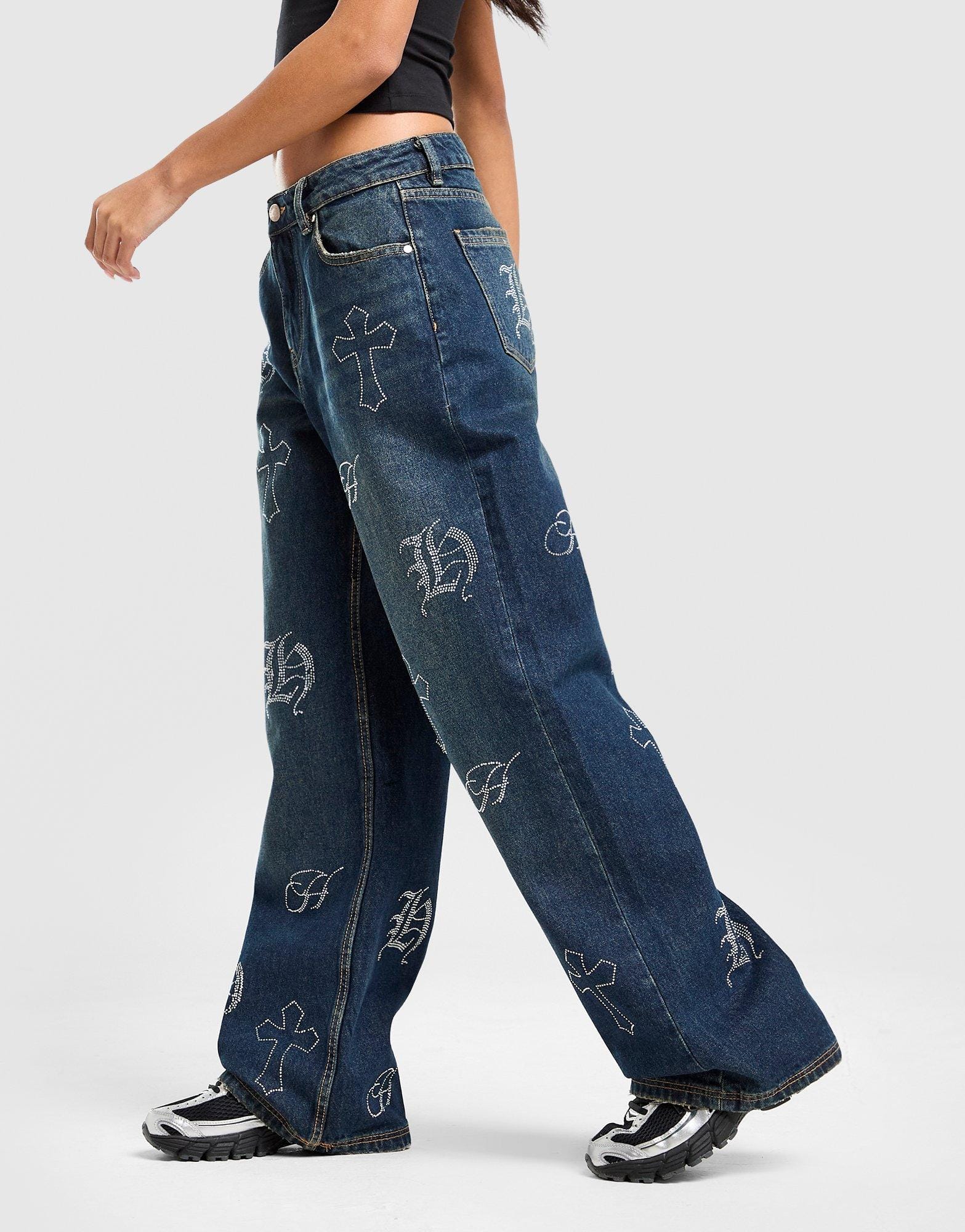 Hoodrich Crystal Diamante Jeans
