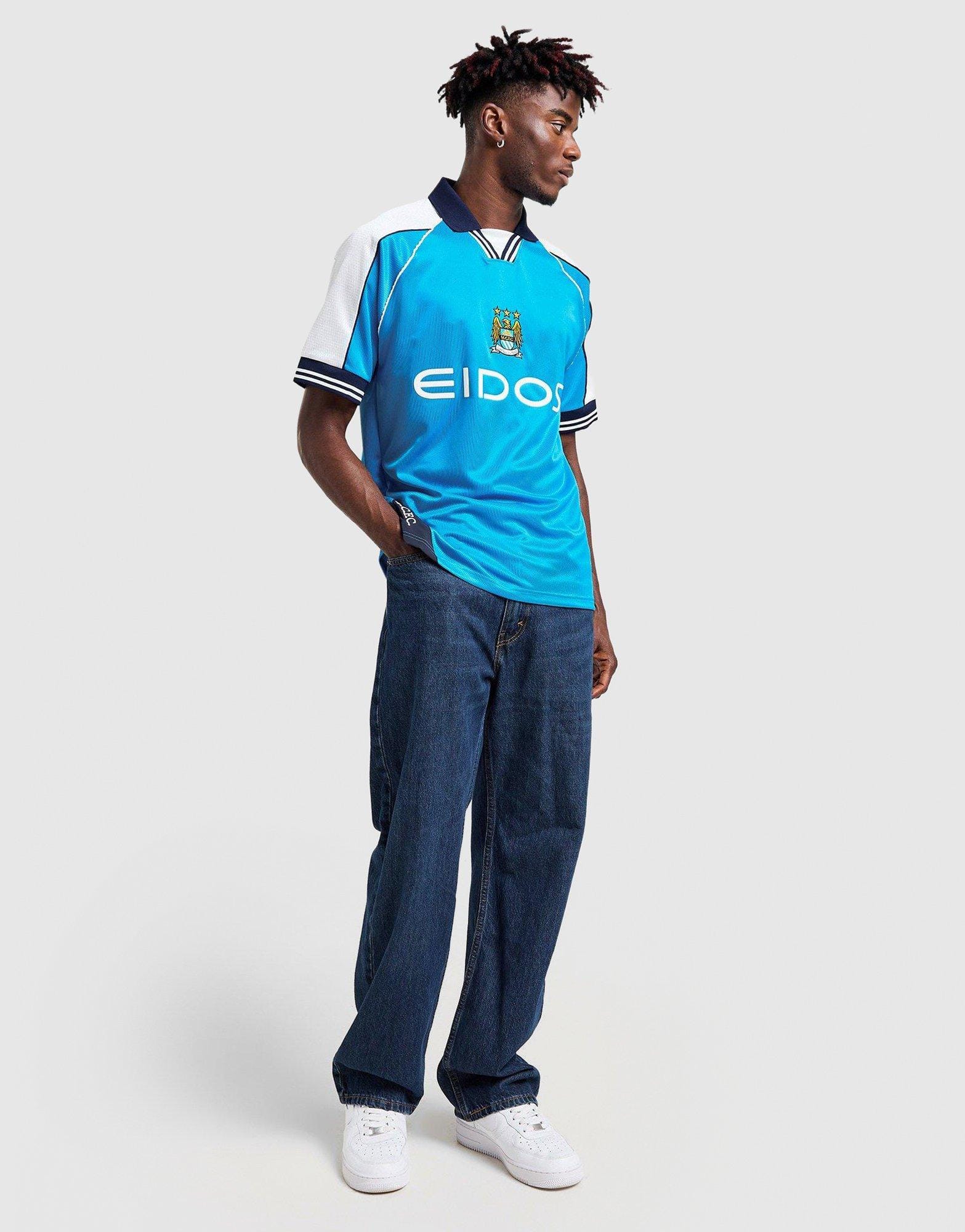 UK BRAND Manchester City FC '00 Retro Home Shirt
