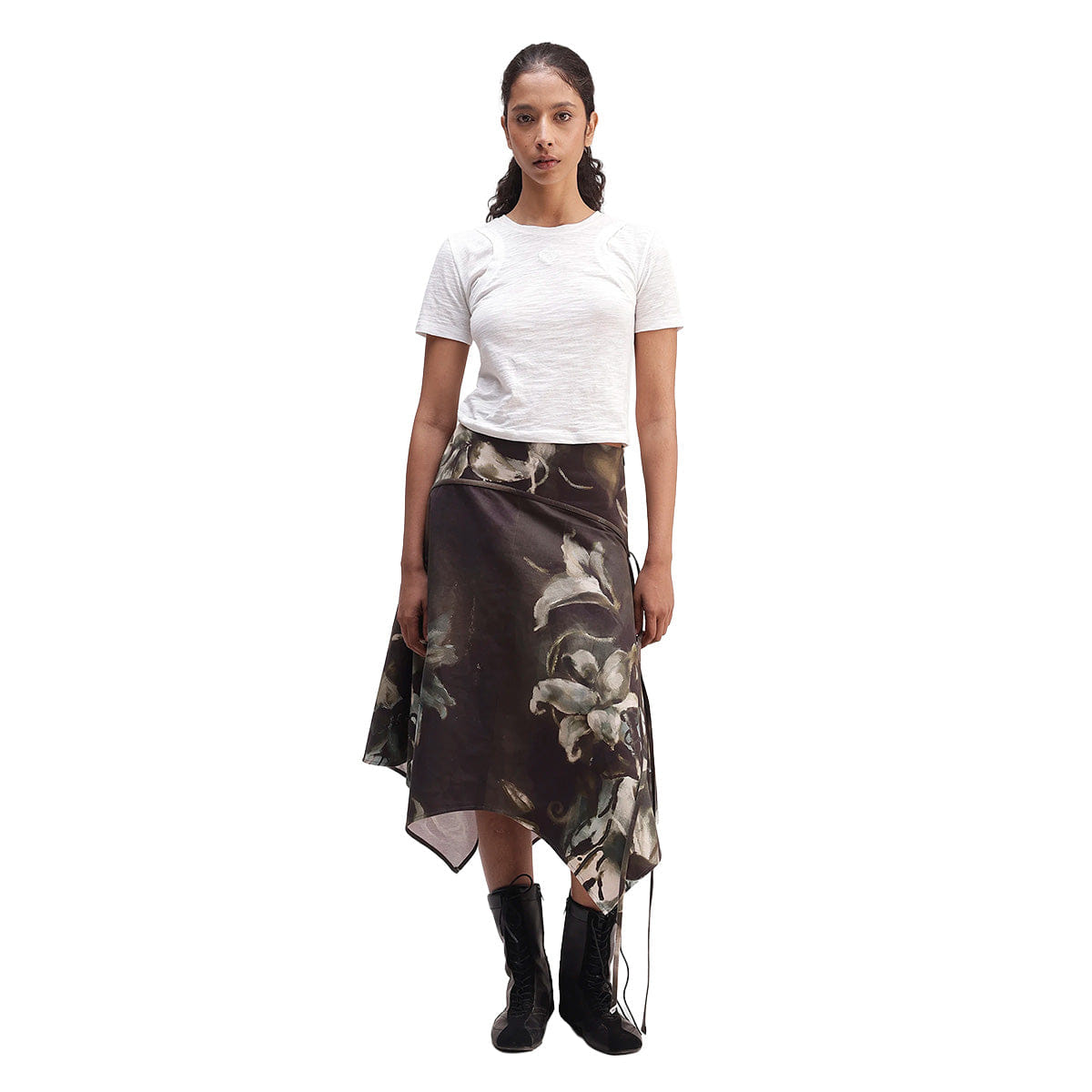 Almost Gods Lilies Panelled Skirt