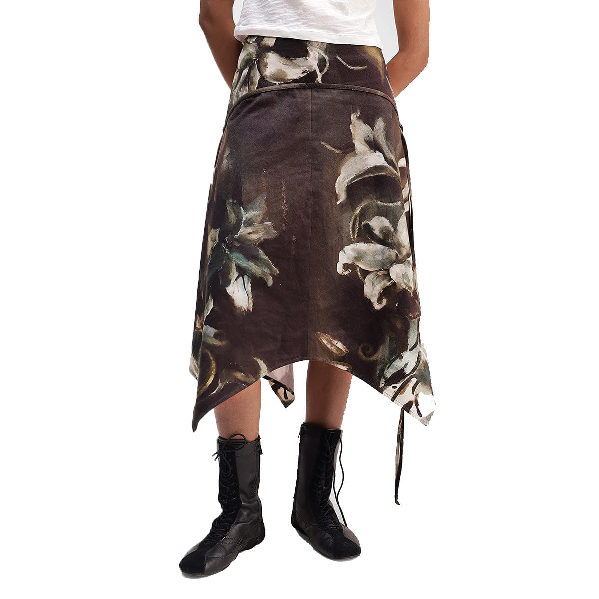 Almost Gods Lilies Panelled Skirt