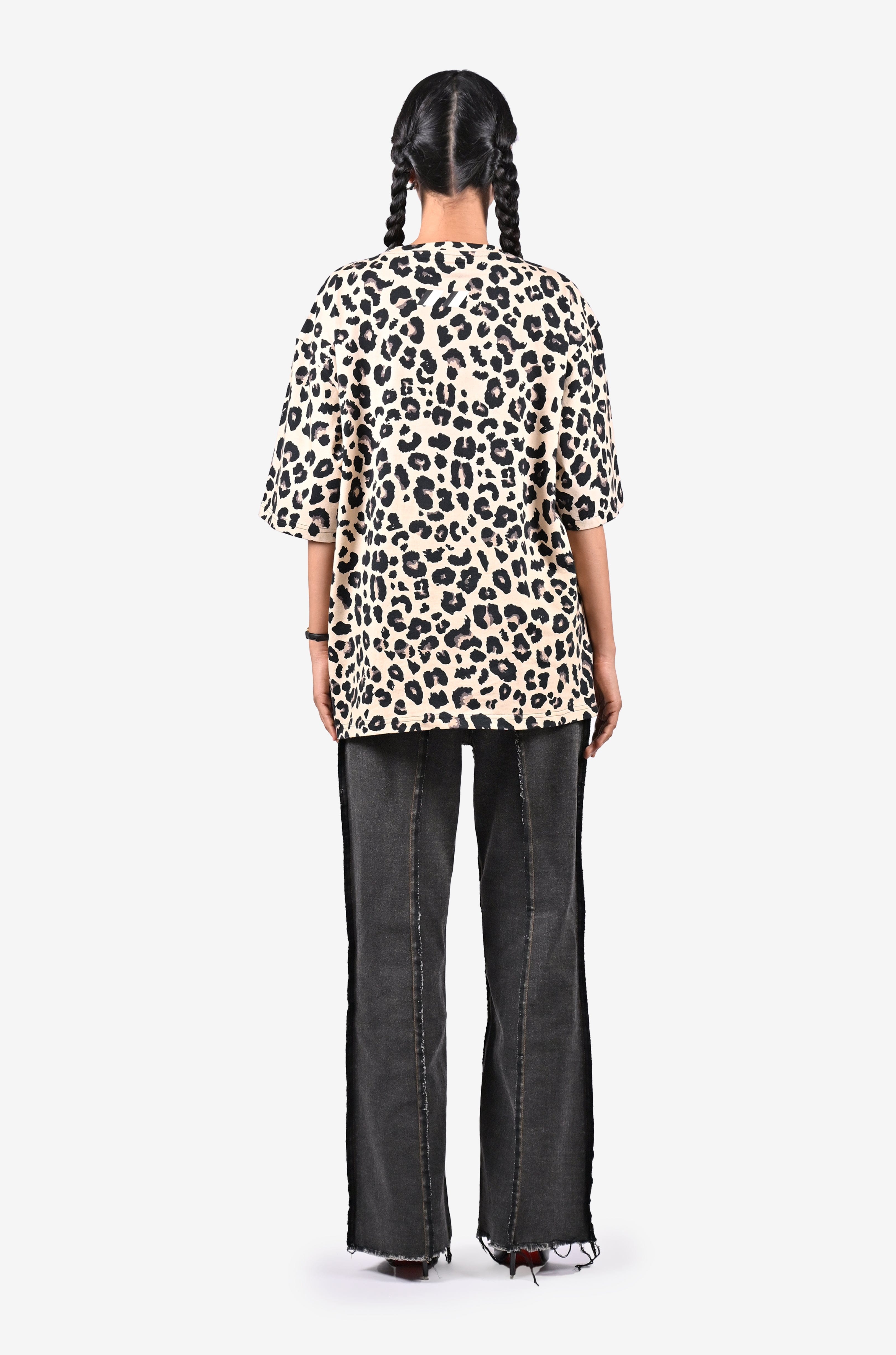 Girl The Girl with the Braids t - shirt - Leopard