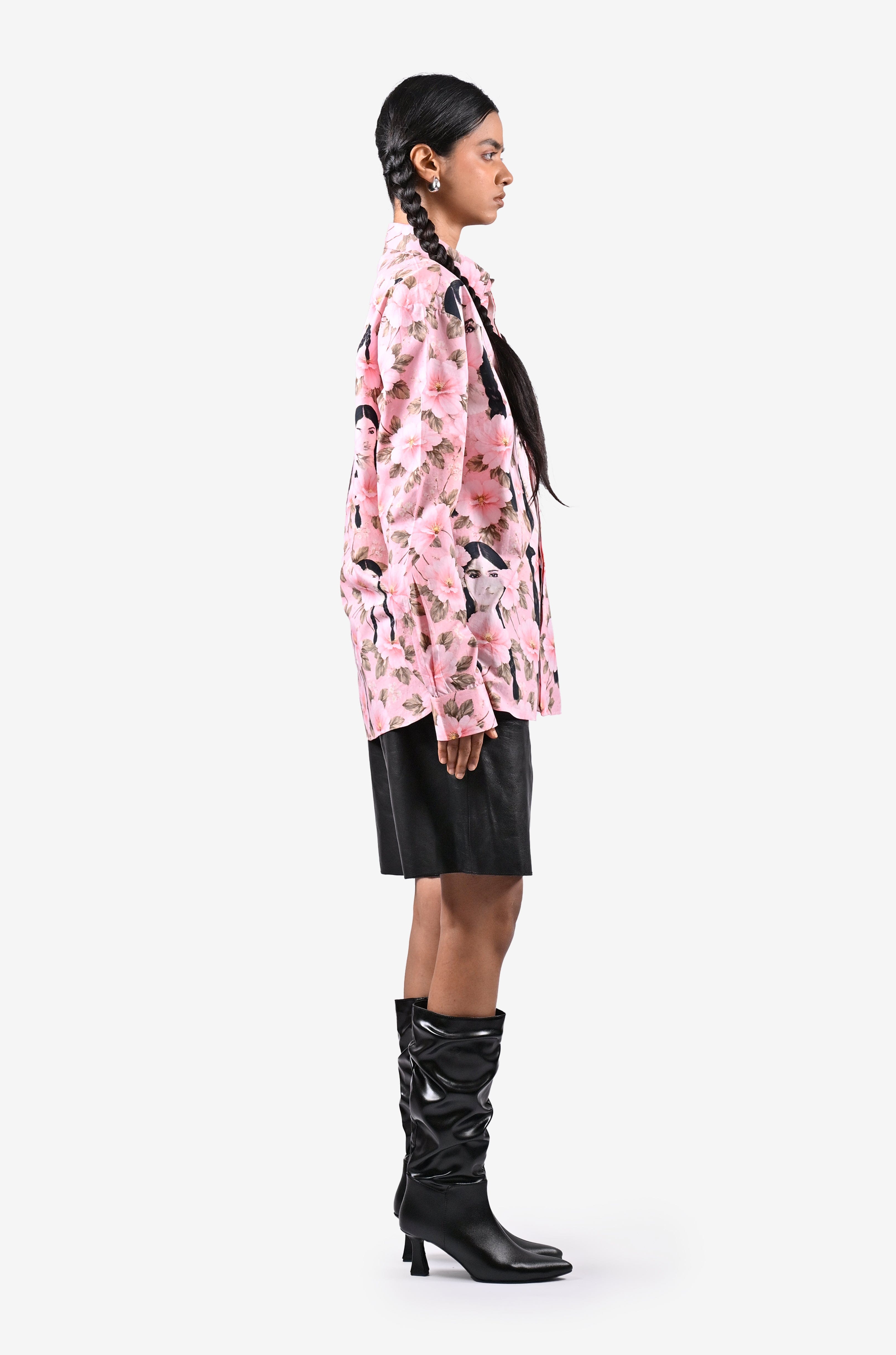 Girl The Girl with the Braids shirt - Powder Pink
