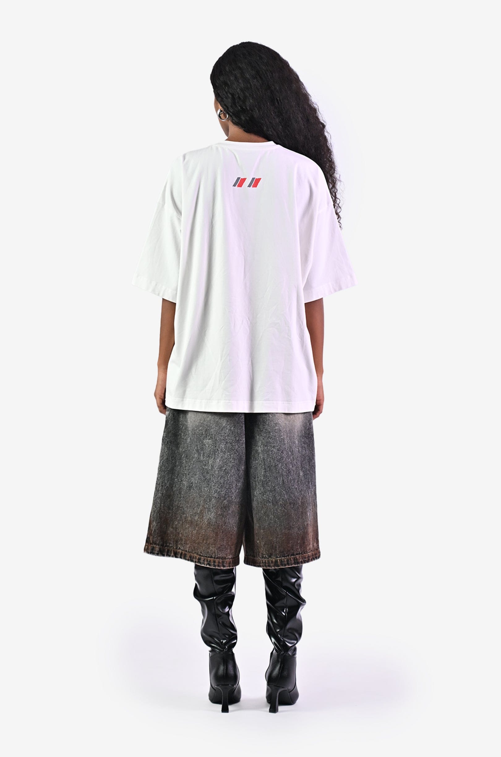 WHITE* Doodle man t - shirt - White