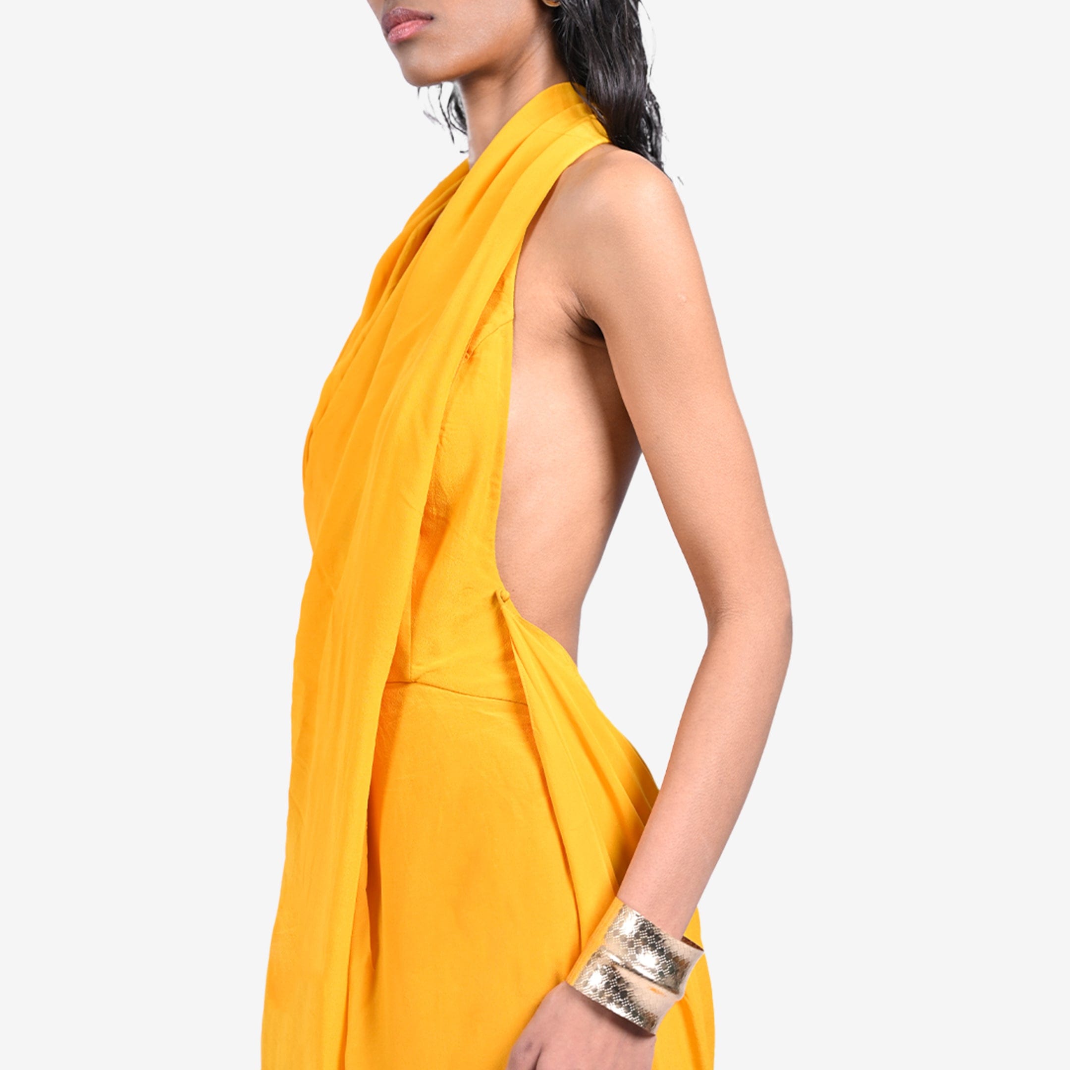 Yellow Hybrid Sari - Pants 2.0 - Yellow