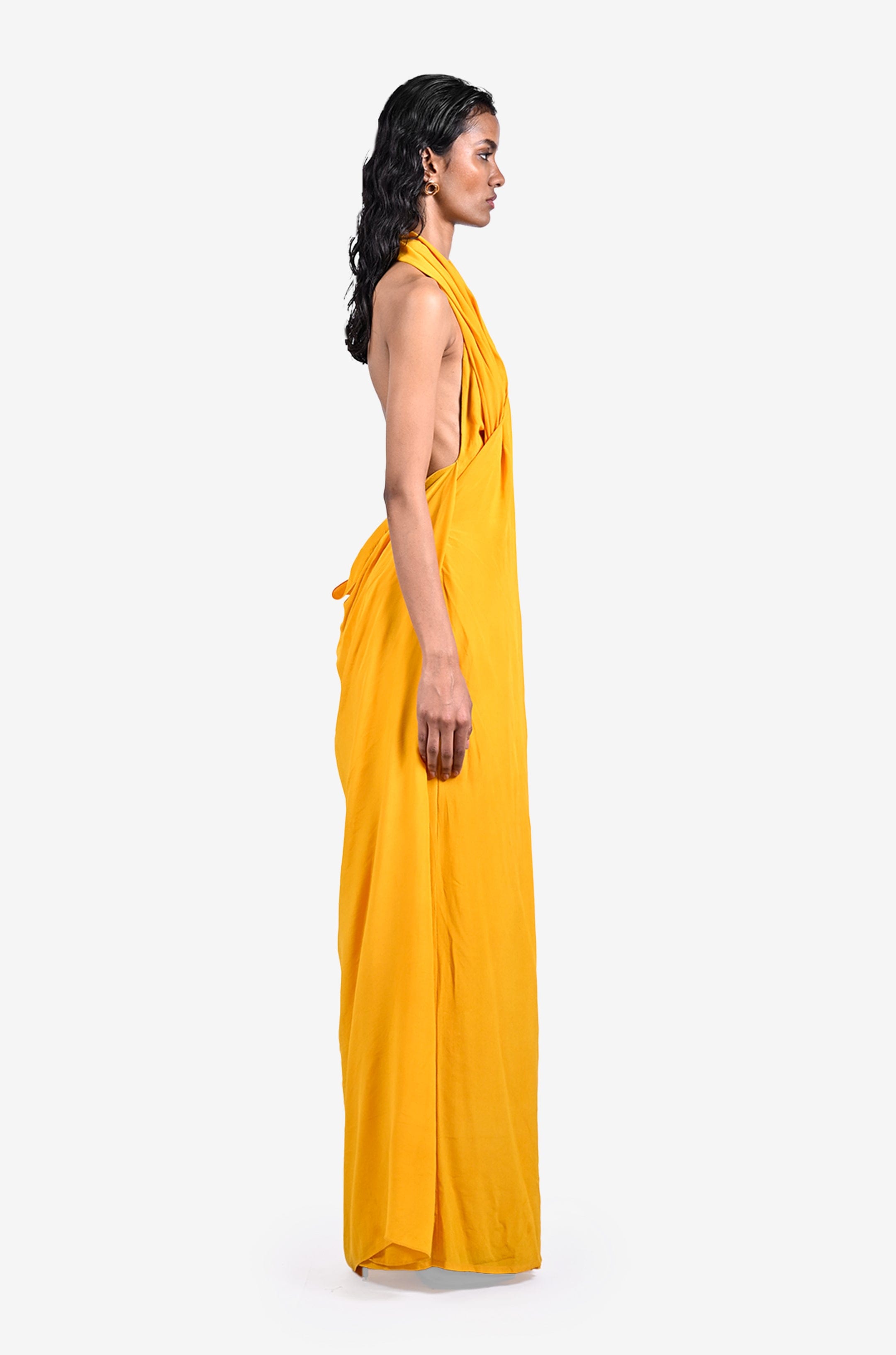 Yellow Hybrid Sari - Pants 2.0 - Yellow