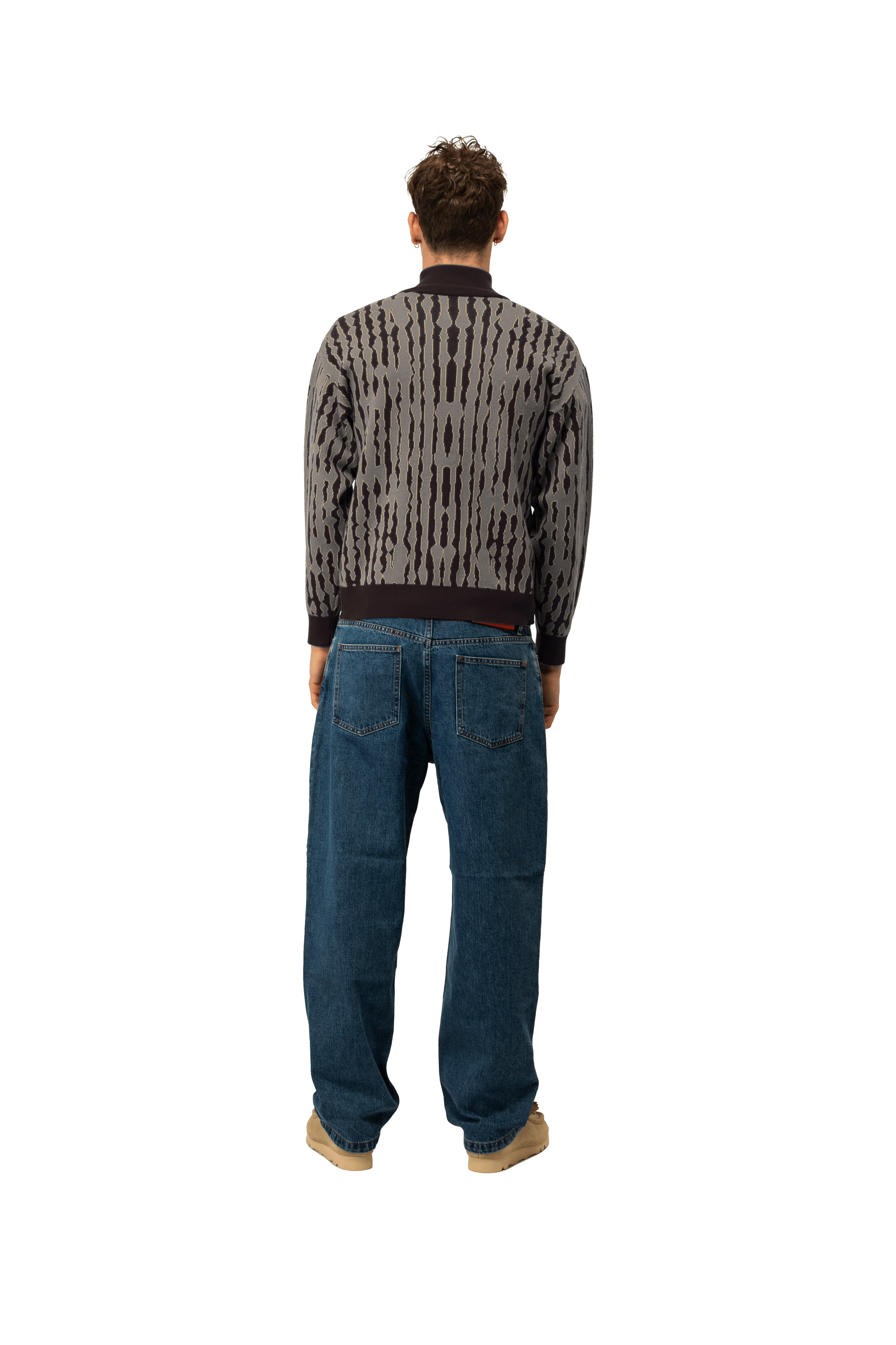 One Block Down Link Camo Zipped Sweater