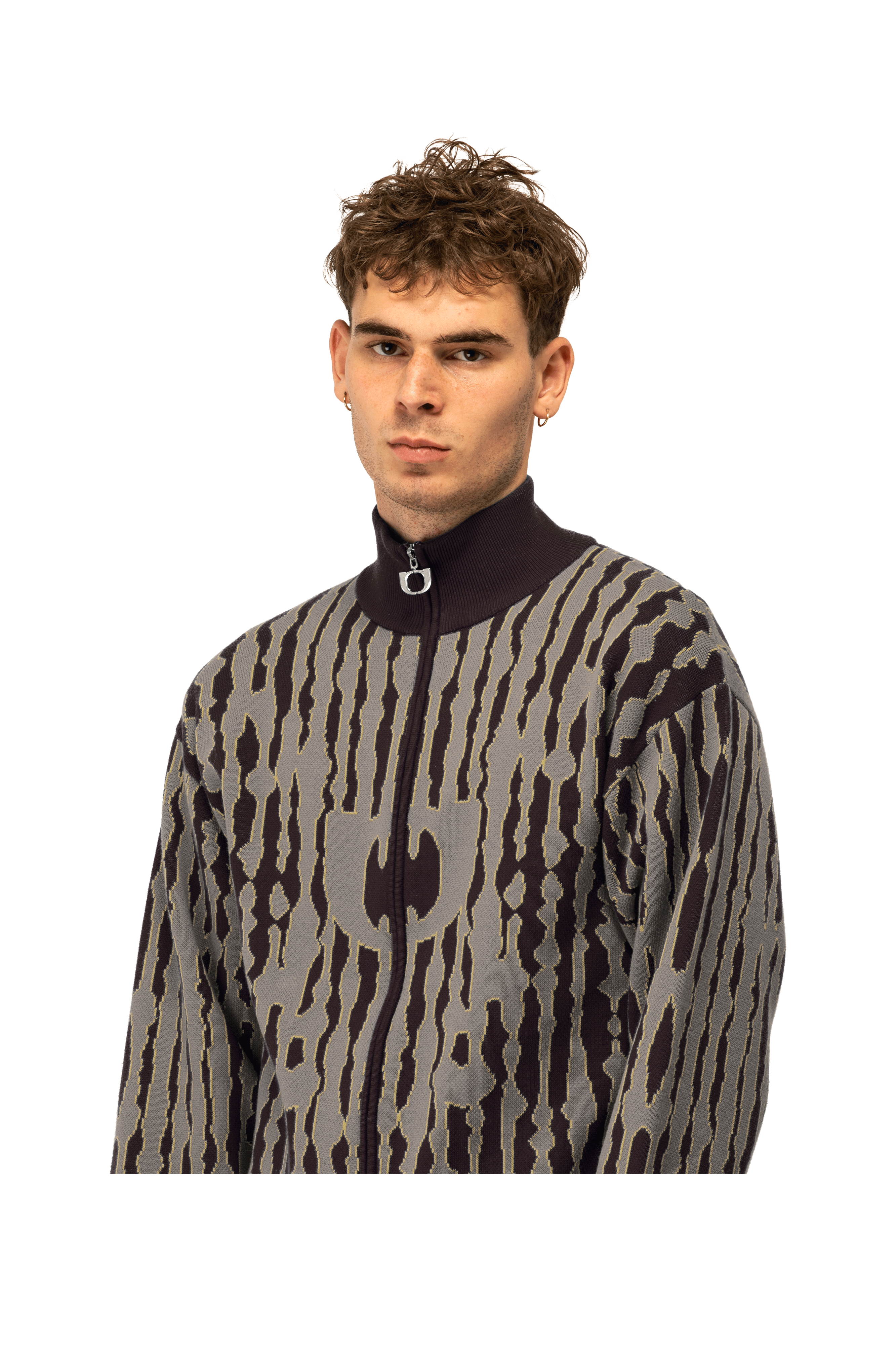 One Block Down Link Camo Zipped Sweater