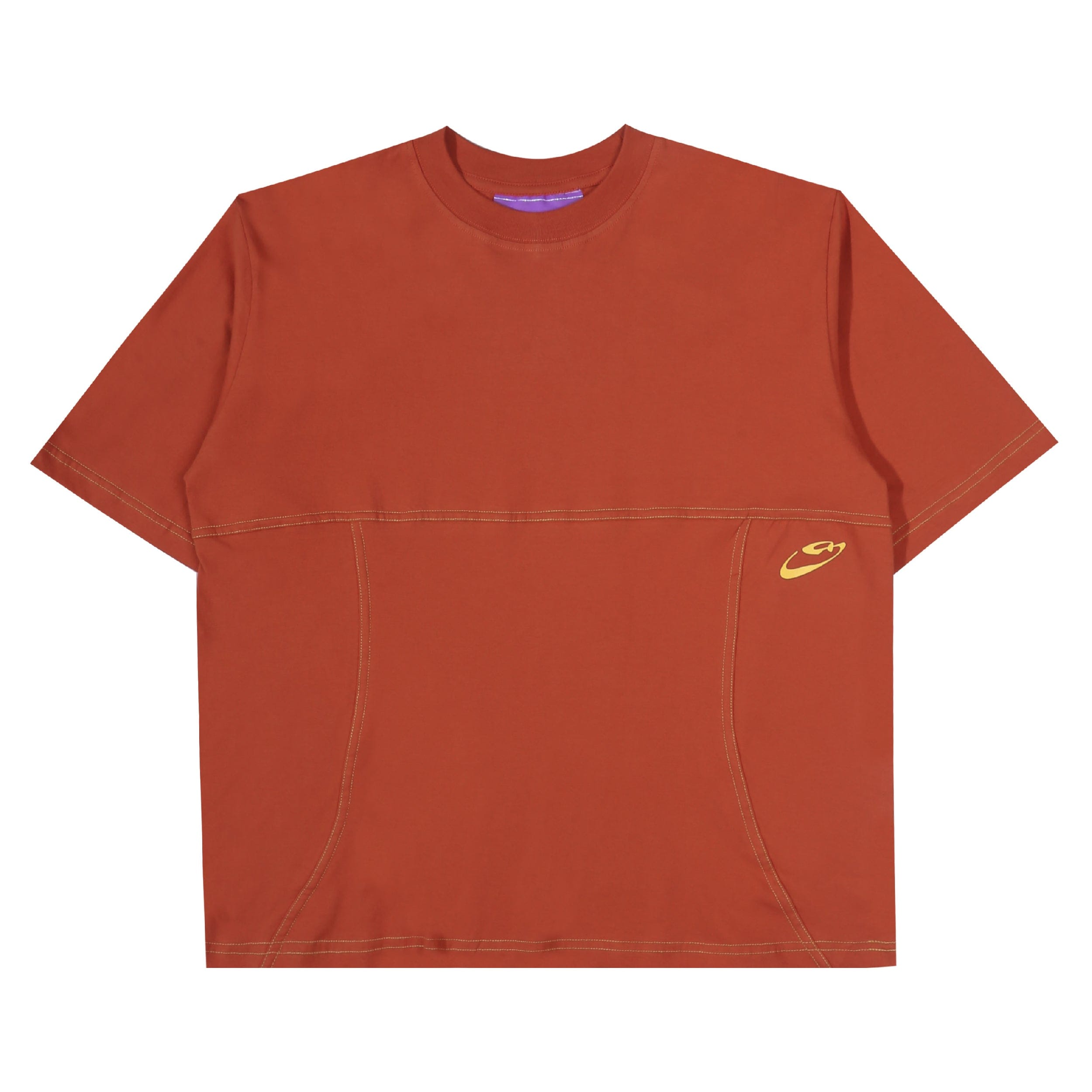 See You At One Break Panel T - Shirt - Orange