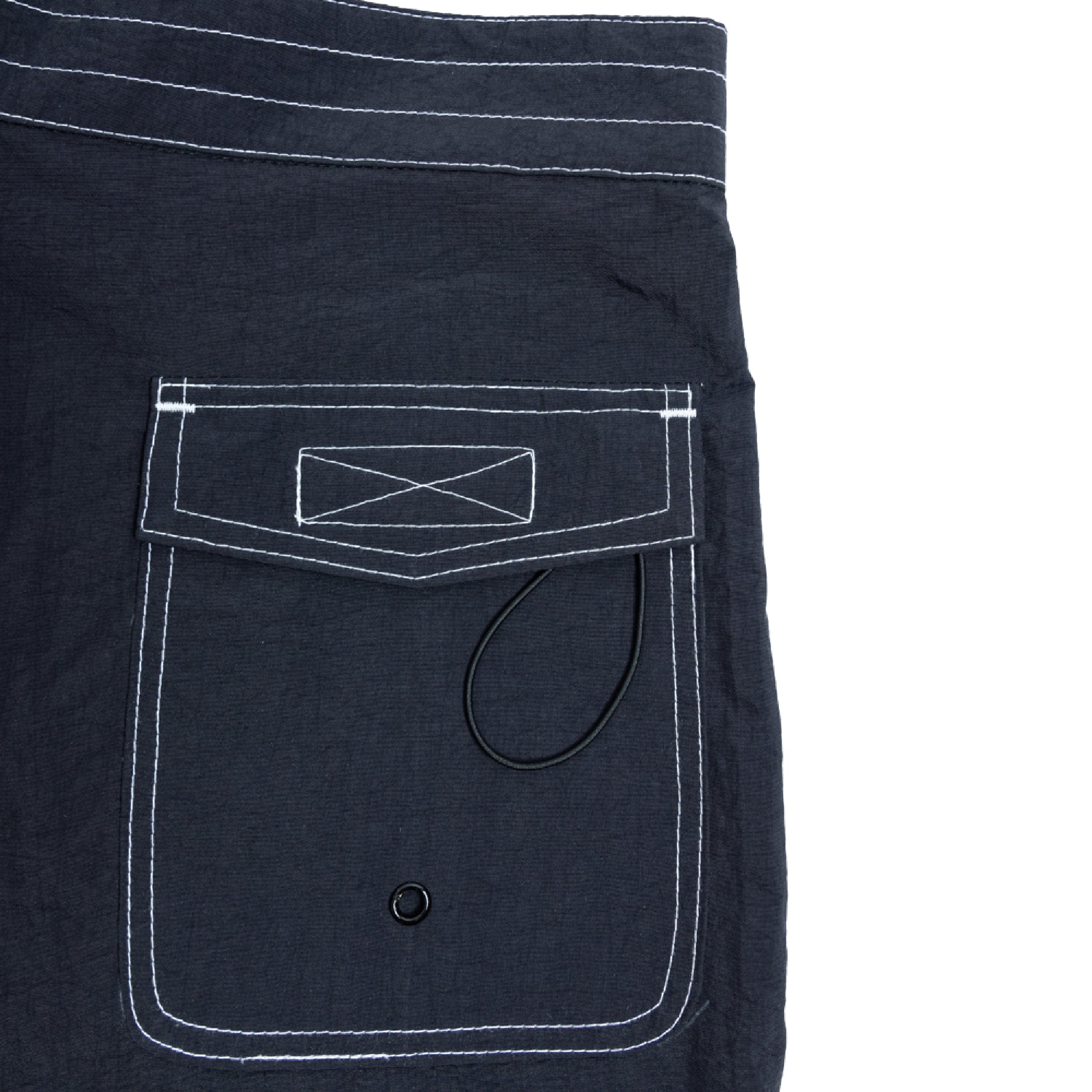 Politeunivers Zig Zag P Square Boardshort - Black