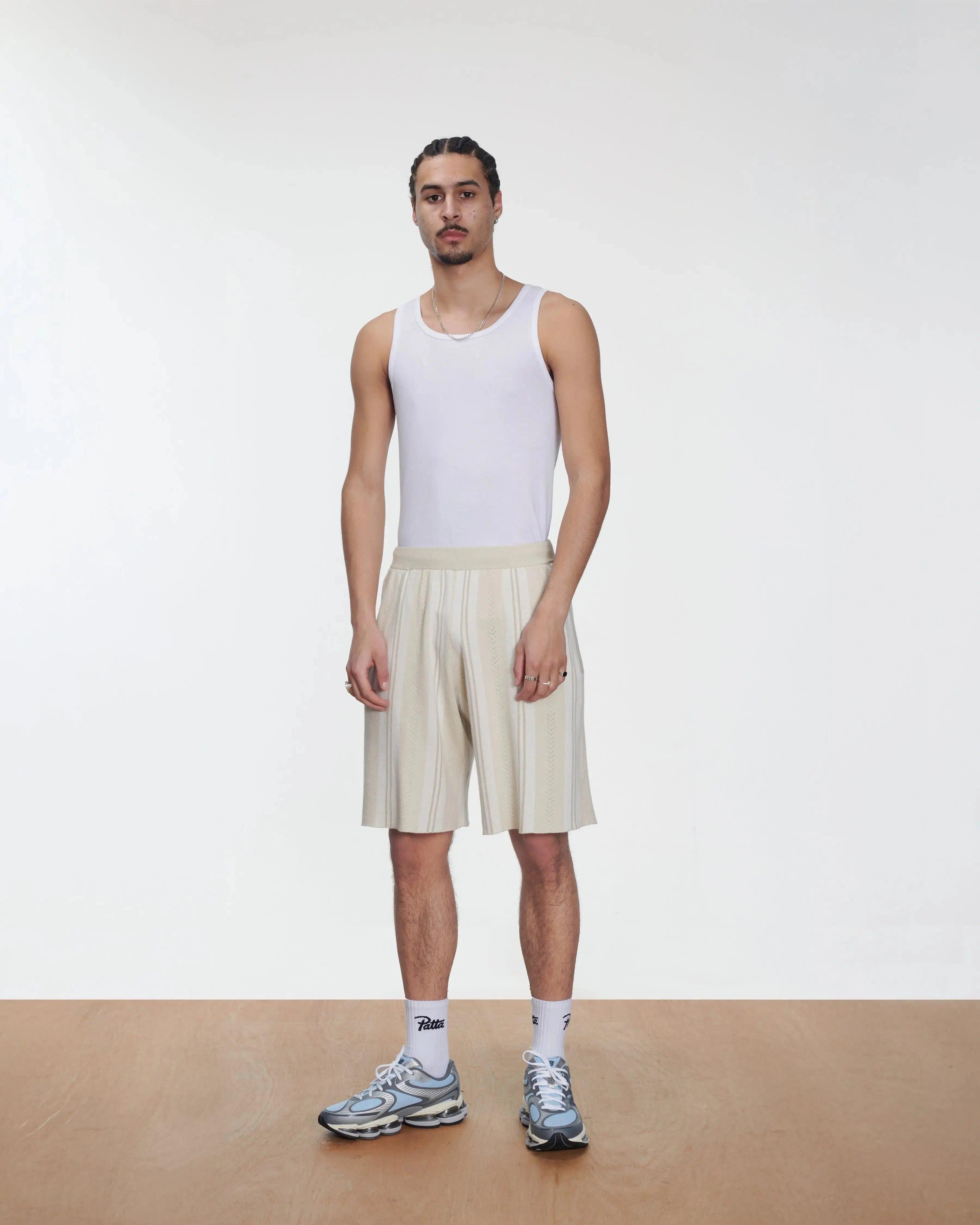 Football Patta Knitted Football Shorts (Oatmeal)