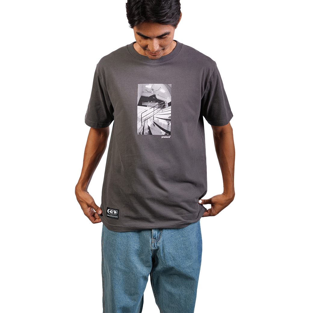 Preduce GJ Filmography T - Shirt Cement Grey
