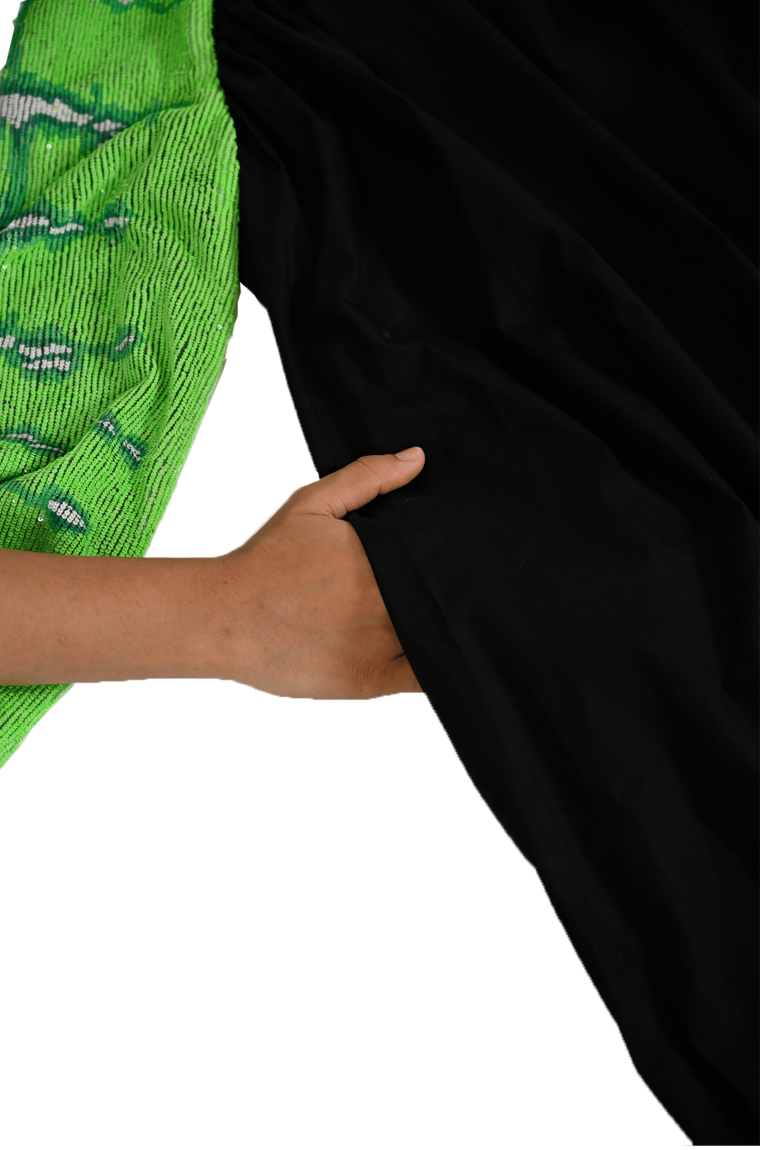 SKIN Hand embroidered Snake - Skin poufy dress