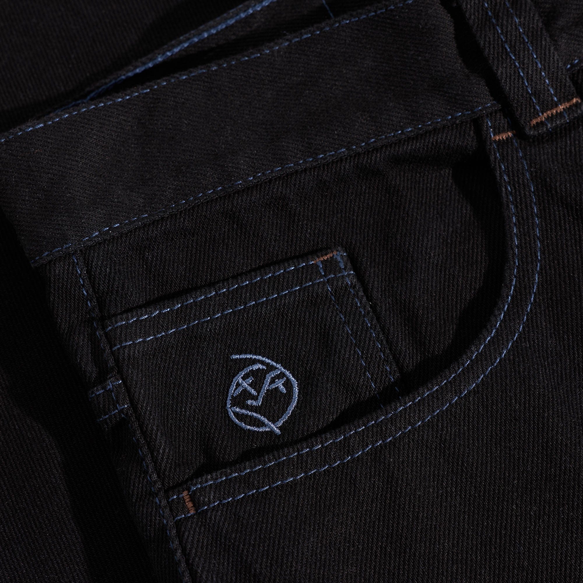 Polar Big Boy Pants Black / Blue Stitching