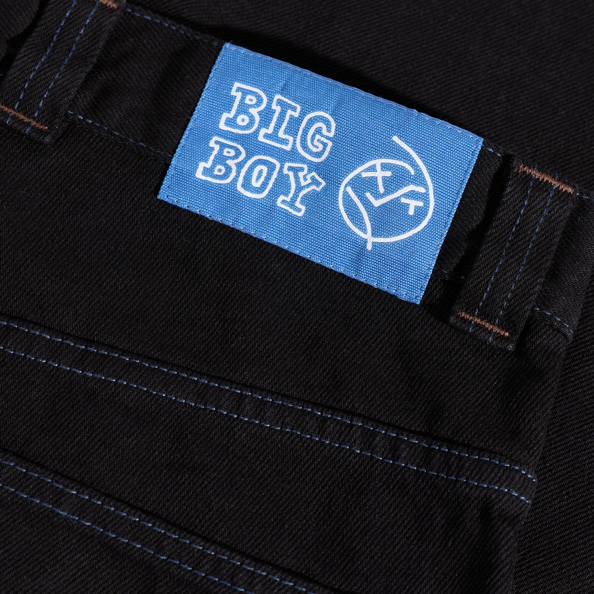 Polar Big Boy Pants Black / Blue Stitching