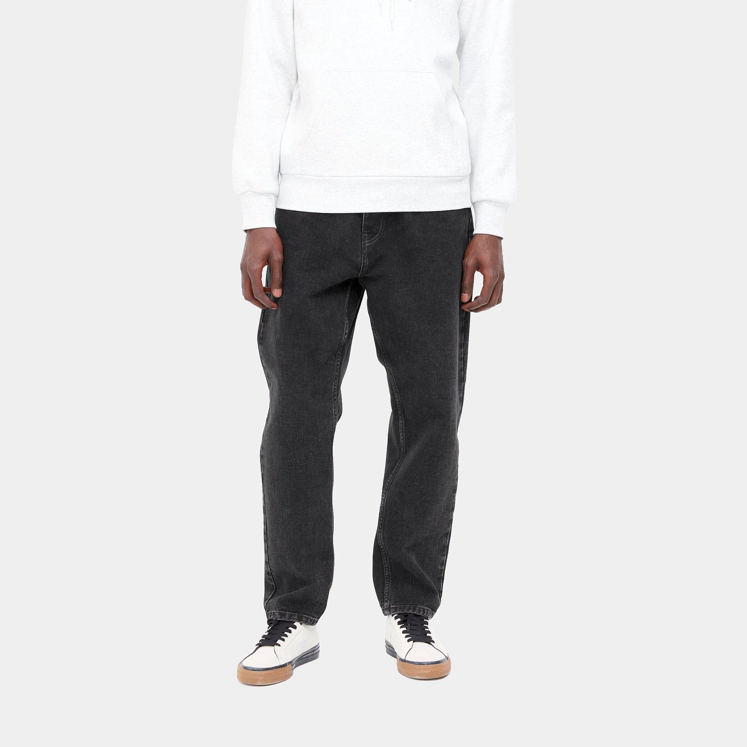 Carhartt Work In Progress Carhartt WIP Newel Pant – Black Stone Washed | Relaxed Tapered Jeans