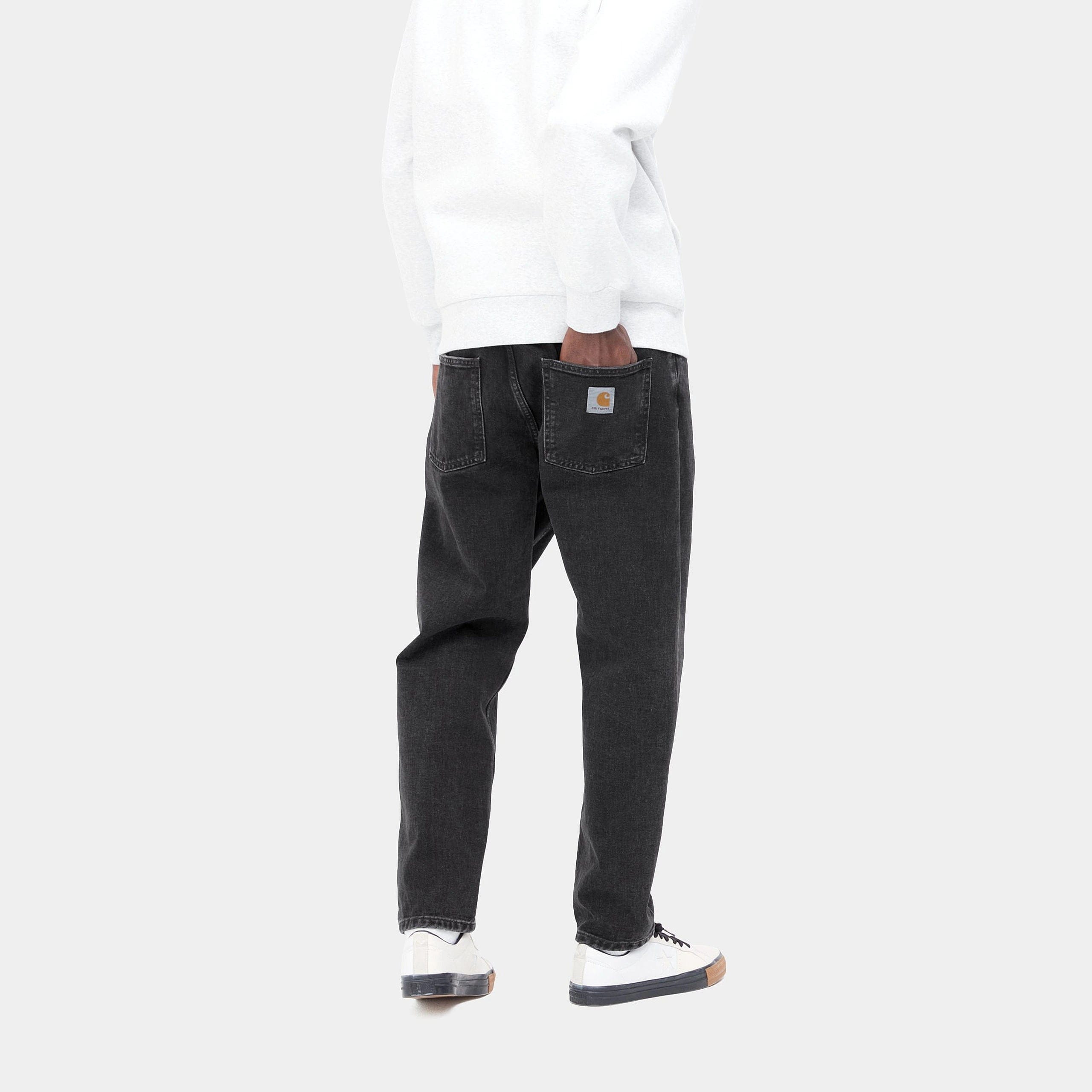Carhartt Work In Progress Carhartt WIP Newel Pant – Black Stone Washed | Relaxed Tapered Jeans